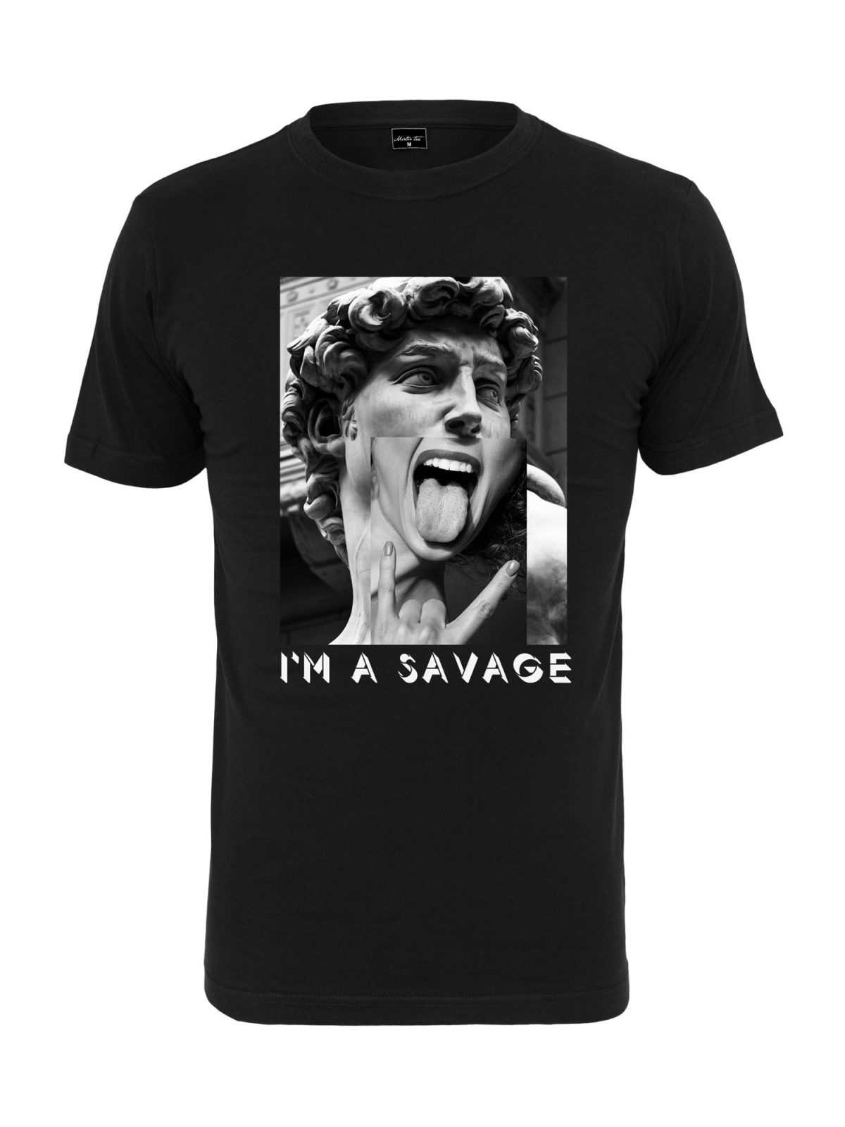 Mister Tee Majica 'I´m A Savage'  siva / črna / bela
