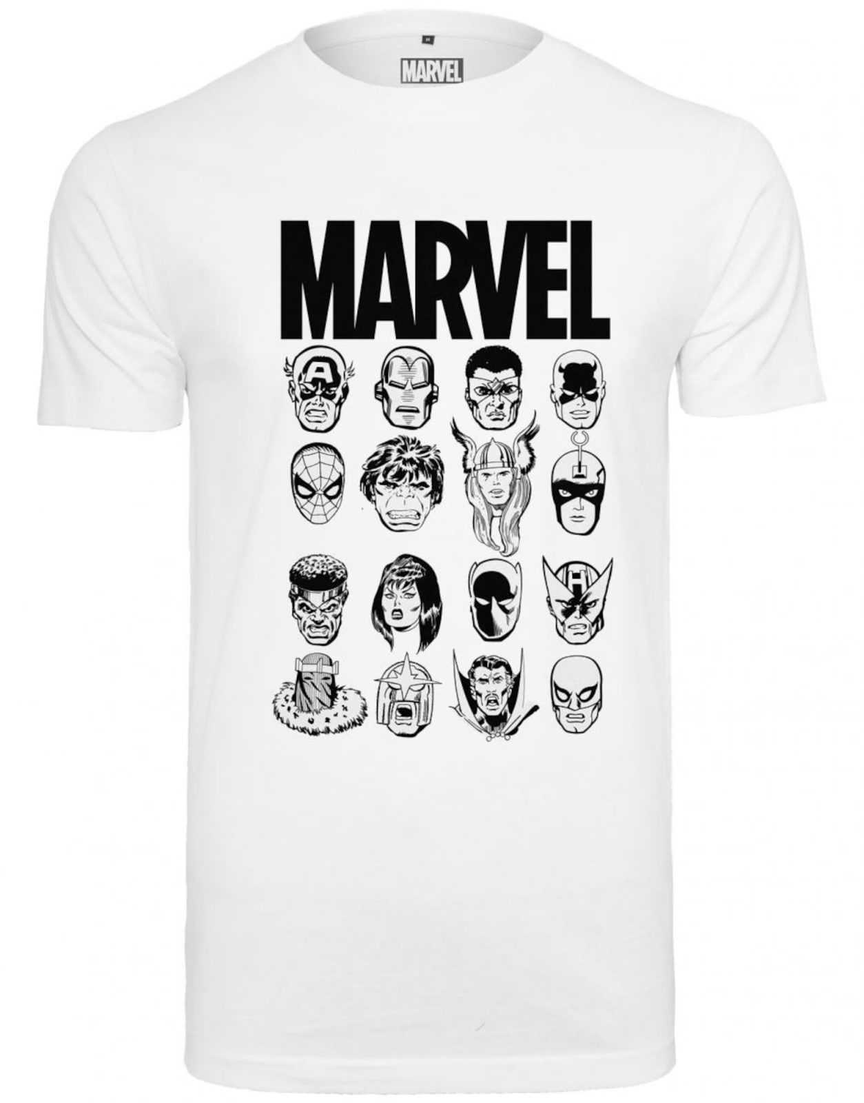 Mister Tee Majica 'Marvel Crew Tee'  črna / bela