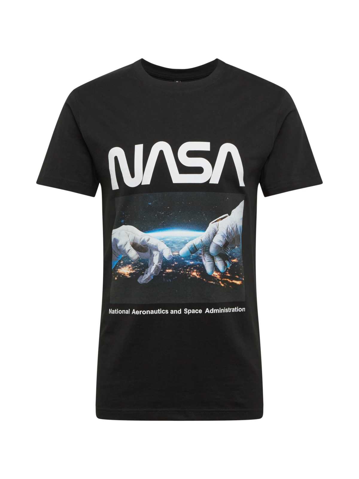 Mister Tee Majica 'Nasa'  črna / bela