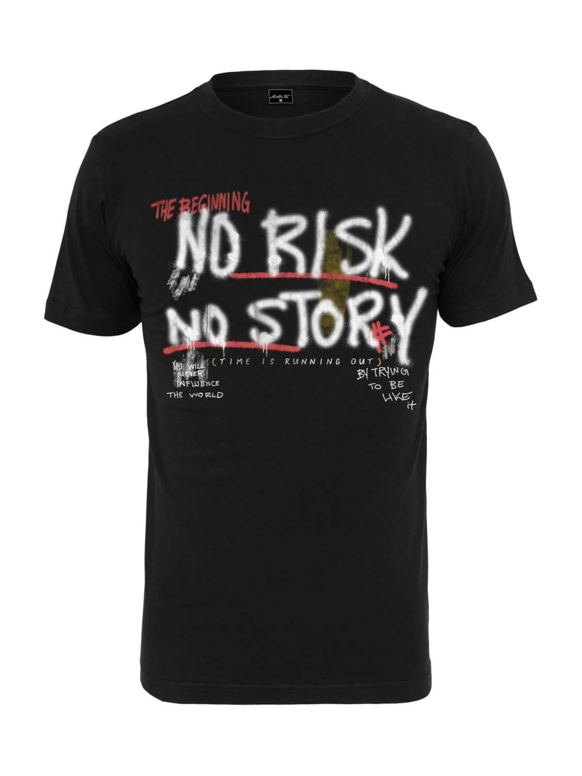 Mister Tee Majica 'No Risk No Story'  oliva / rdeča / črna / bela