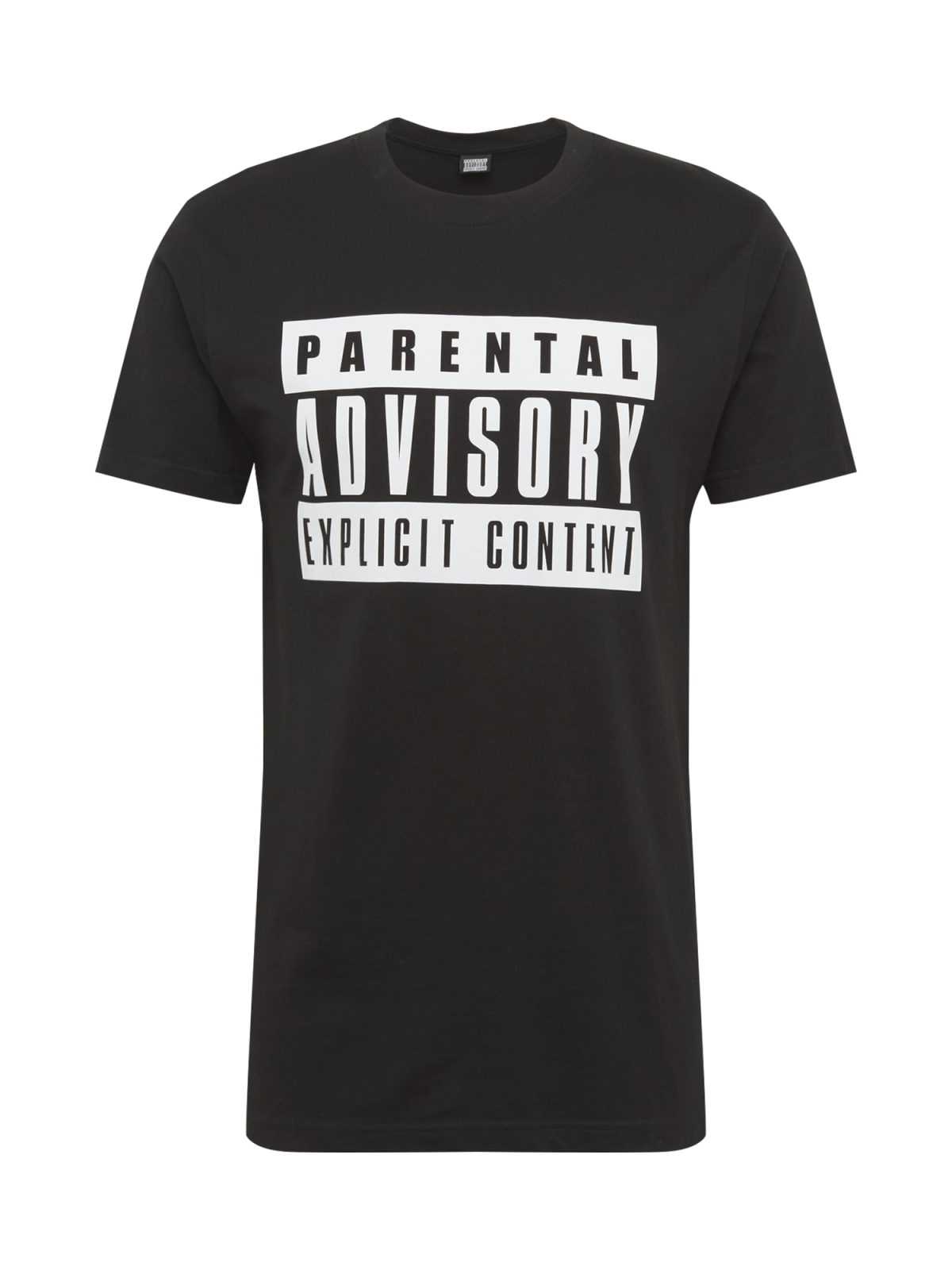 Mister Tee Majica 'Parental Advisory'  črna / bela