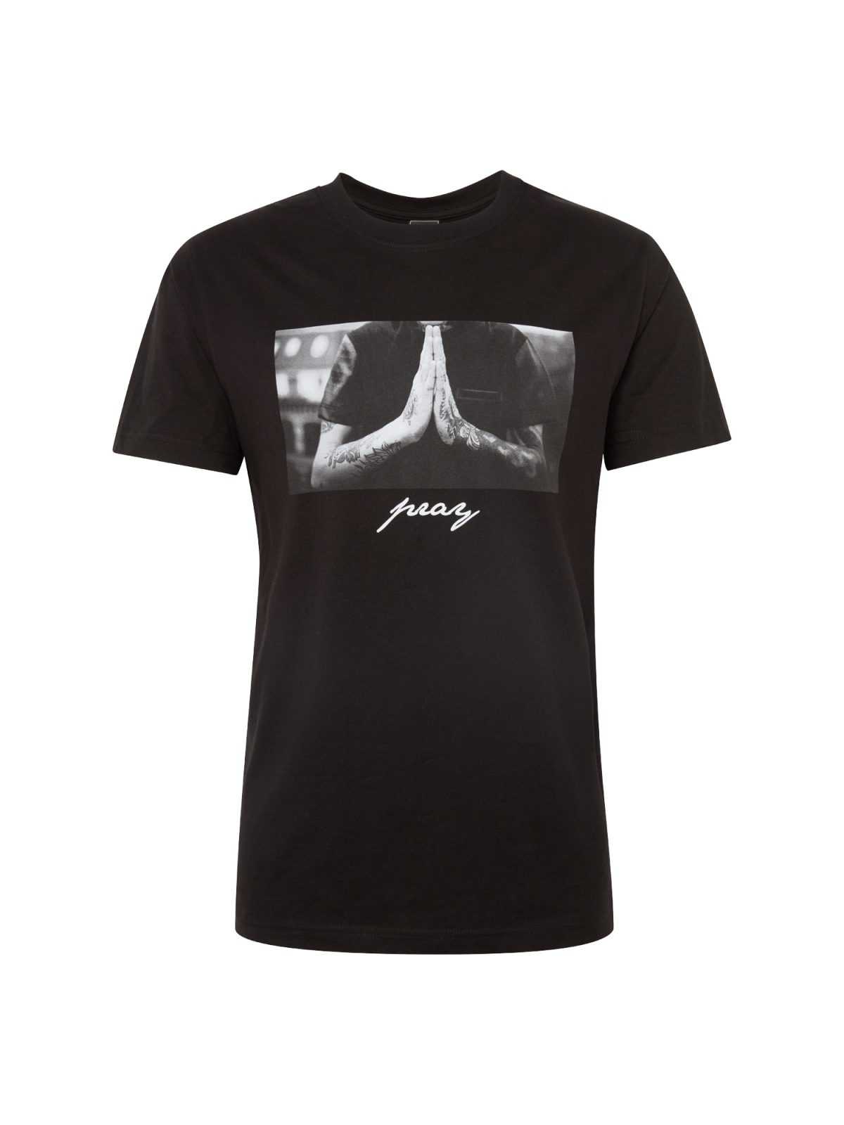 Mister Tee Majica 'Pray'  siva / črna