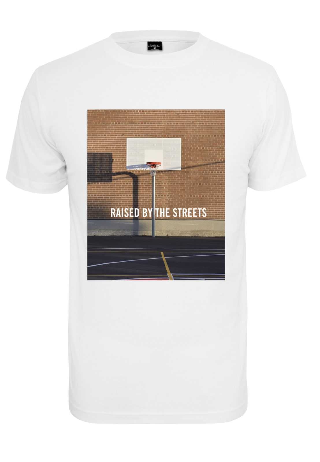 Mister Tee Majica 'Raised By The Streets'  rjava / črna / bela