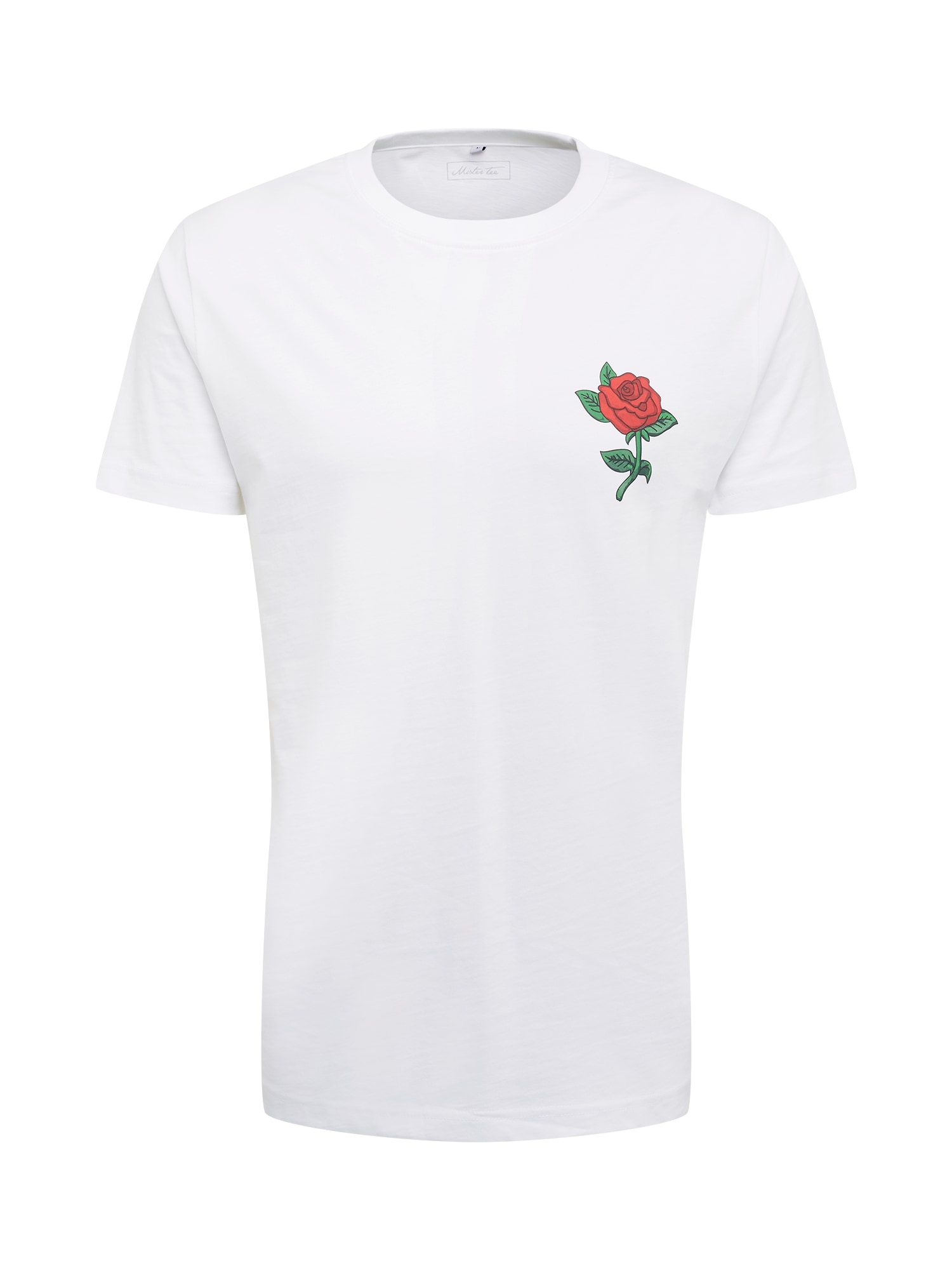 Mister Tee Majica 'Rose'  smaragd / svetlo rdeča / bela