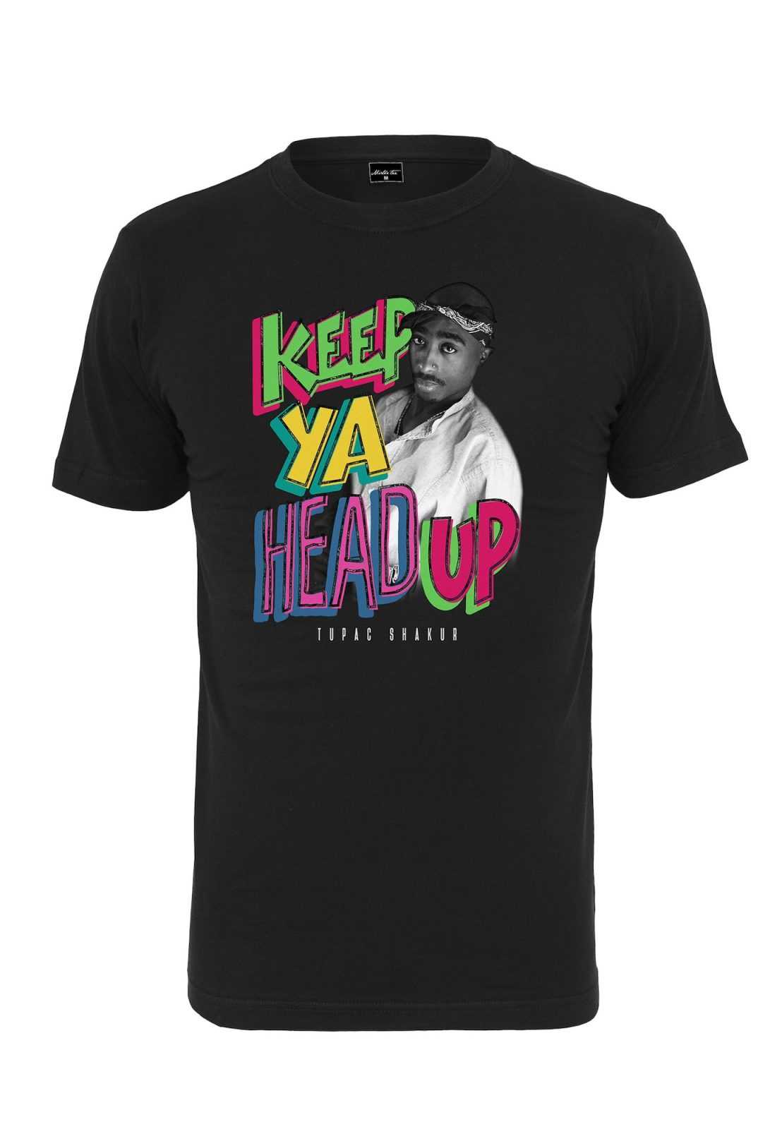 Mister Tee Majica 'TuPac Keep Ya Head Up'  črna