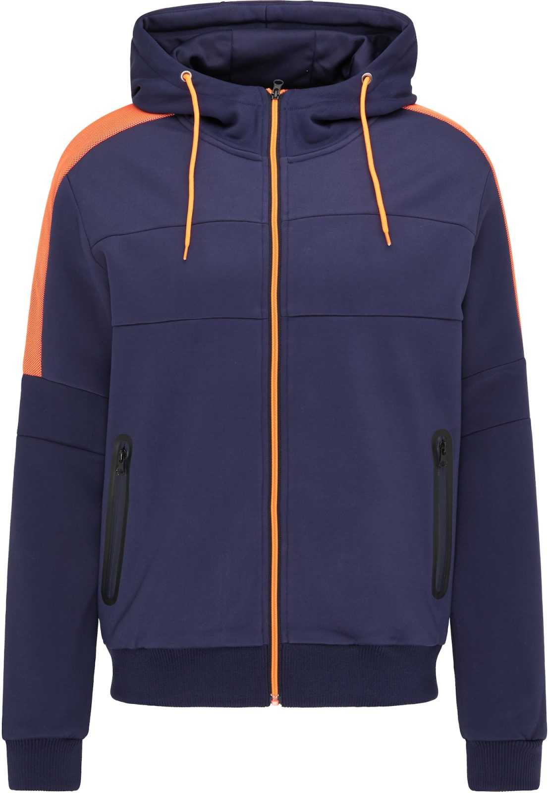 Mo SPORTS Prehodna jakna  temno modra / neonsko oranžna