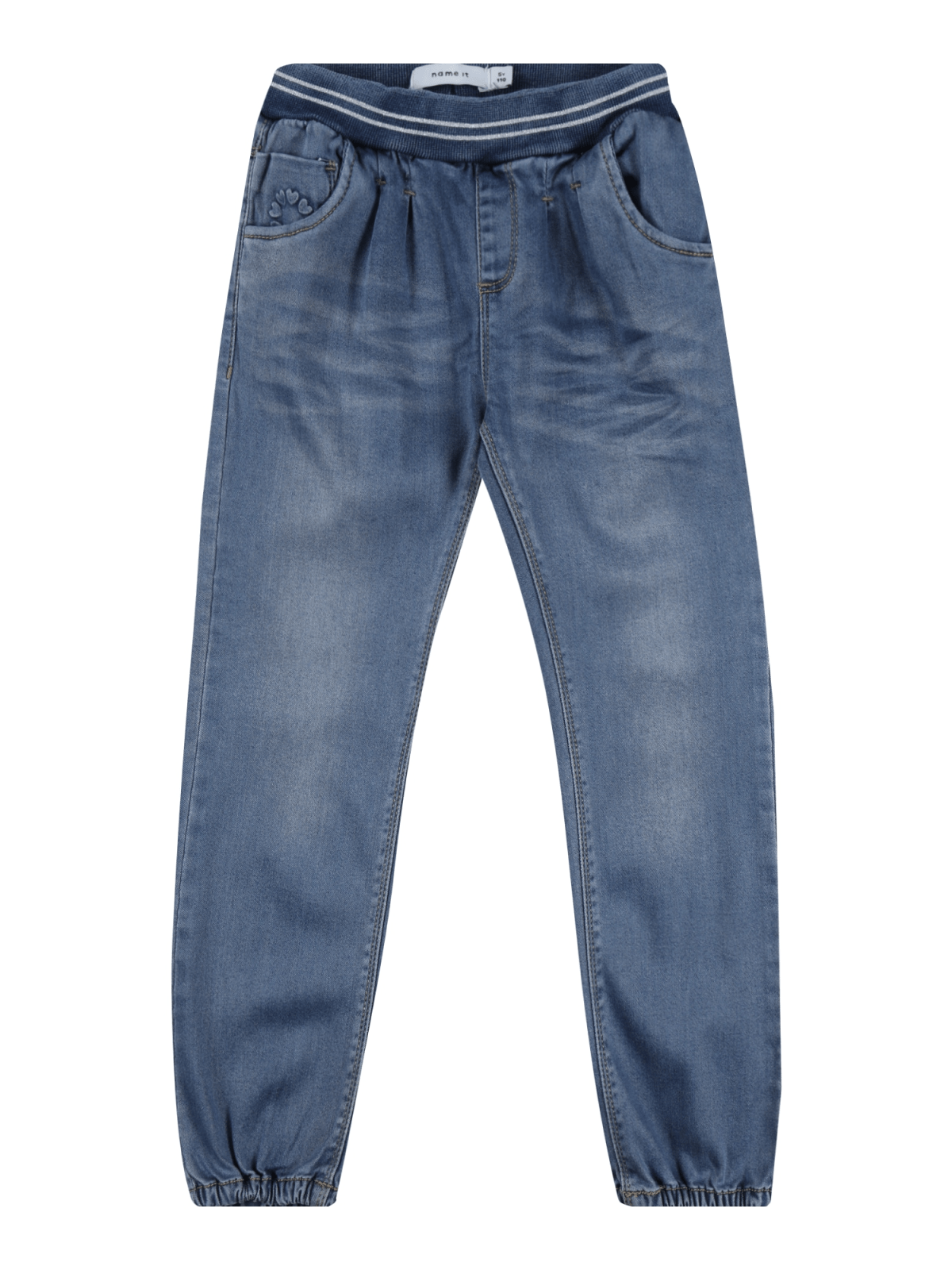 NAME IT Kavbojke 'Bibi'  moder denim / srebrna