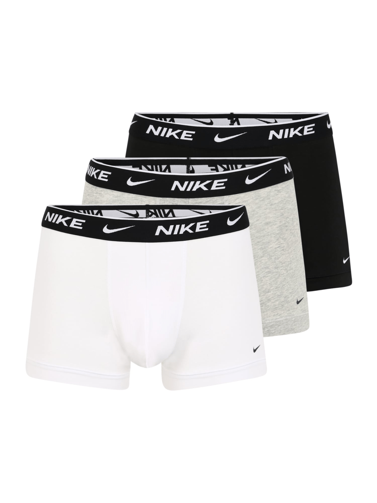NIKE Športne spodnjice  pegasto siva / črna / bela
