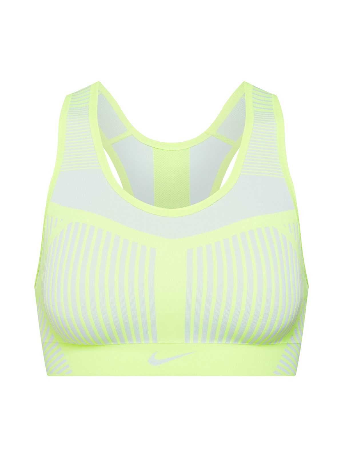 NIKE Športni nederček 'FE/NOM Flyknit High Support Sports Bra'  rumena / bela