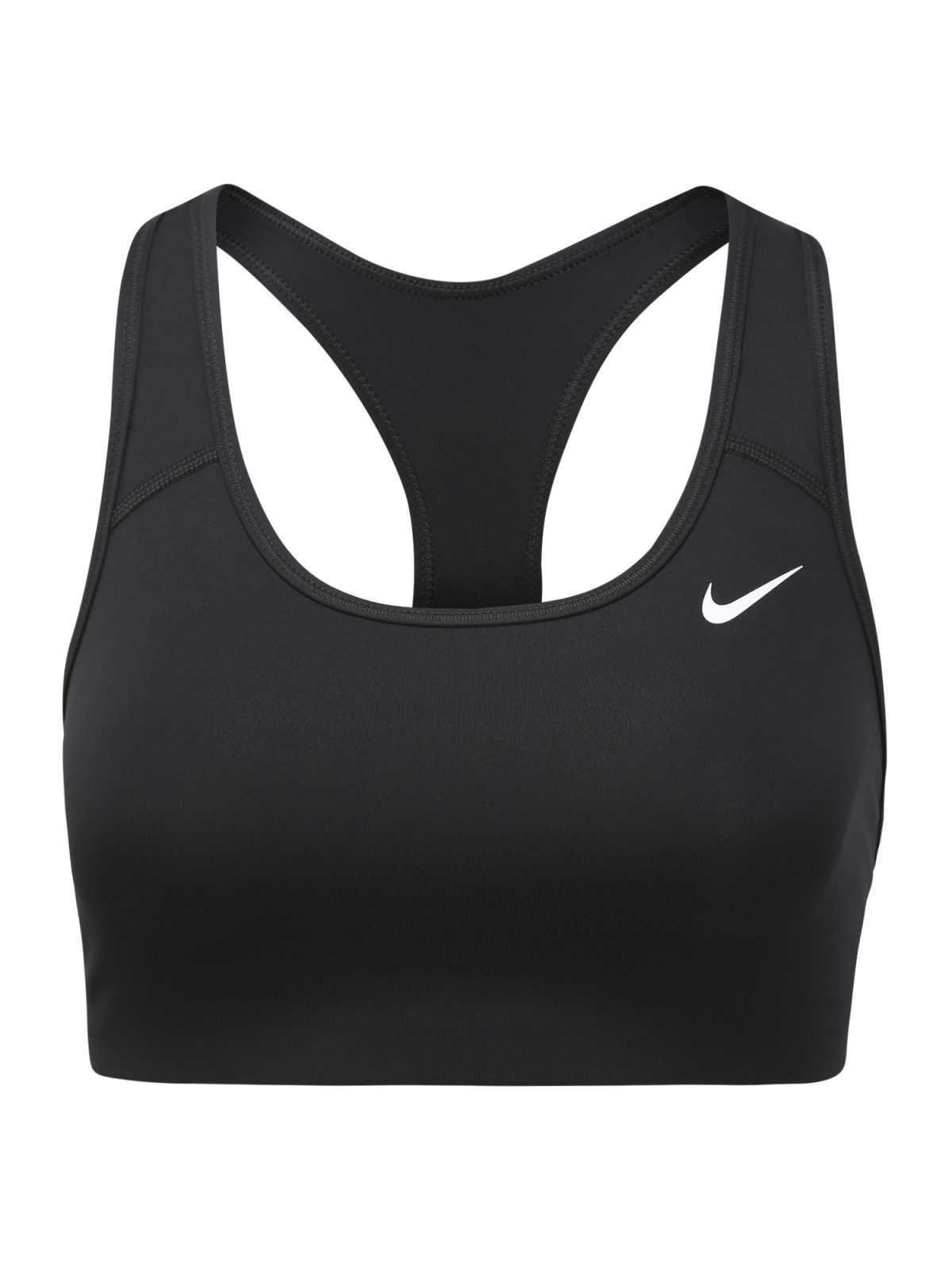 NIKE Športni nederček  črna / bela