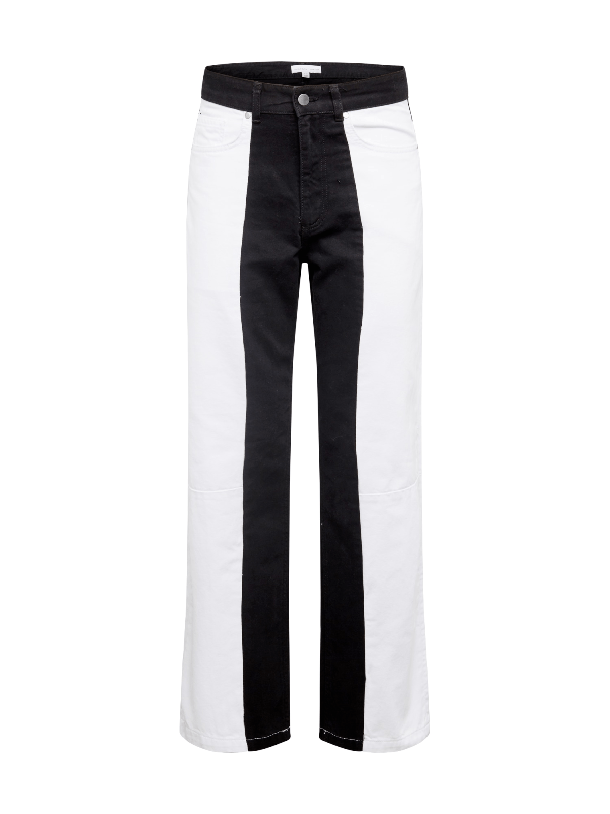 NU-IN Kavbojke  črn denim / bel denim