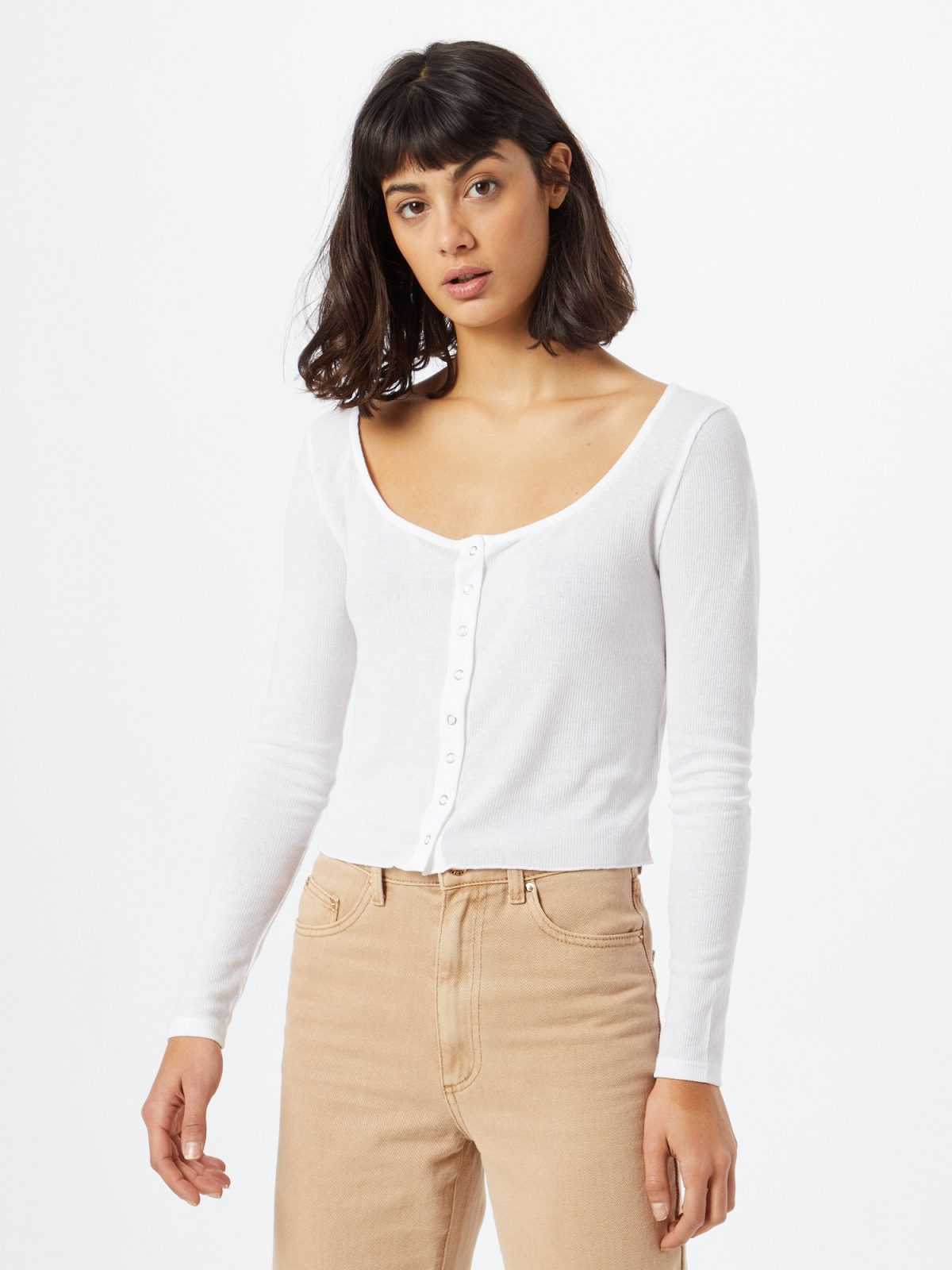 NU-IN Majica 'Henley'  bela