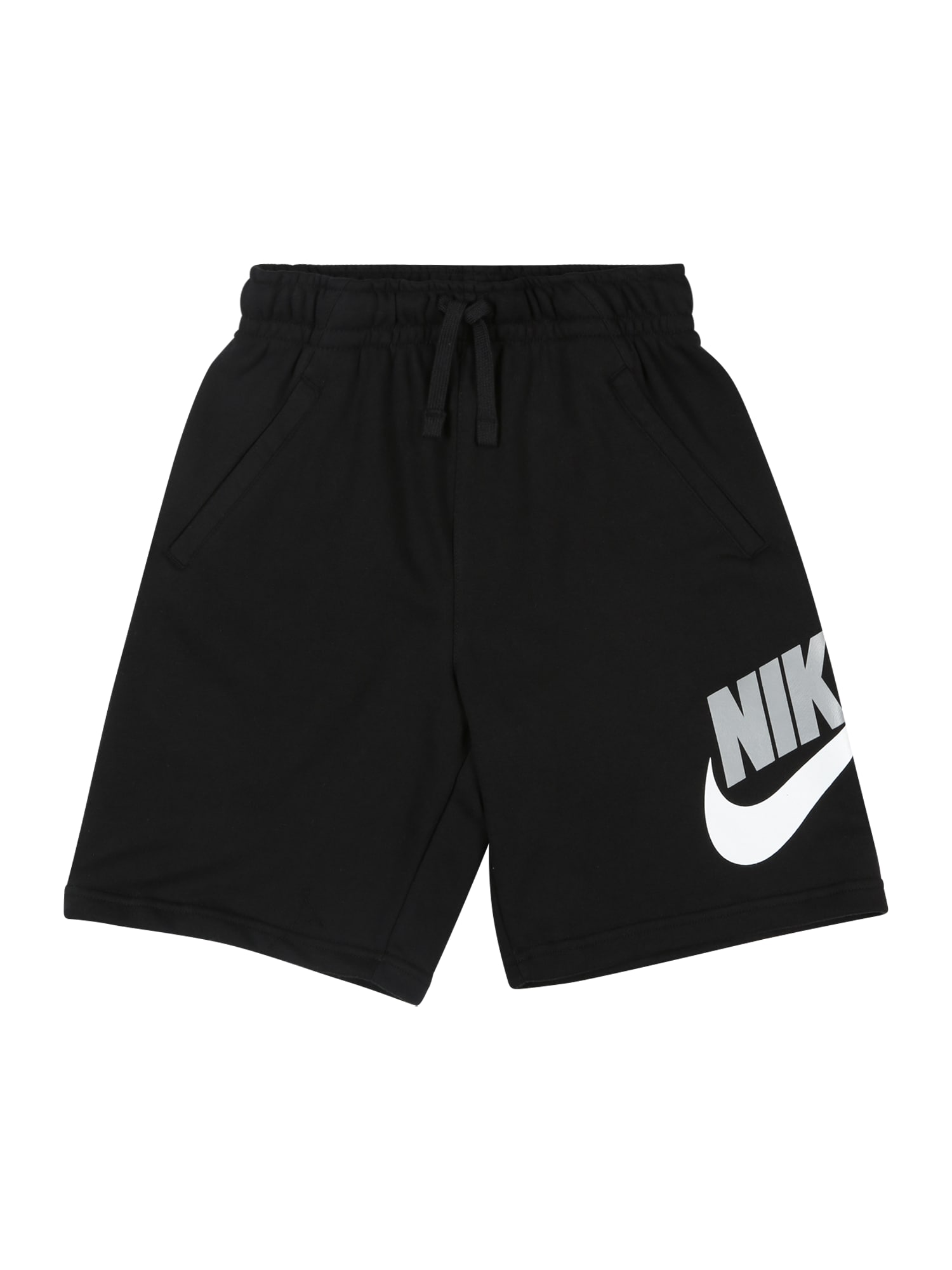 Nike Sportswear Hlače  siva / črna / bela