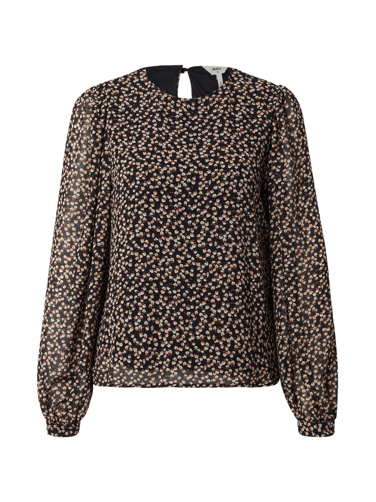 OBJECT Bluza 'Mila'  rjava / črna / bela