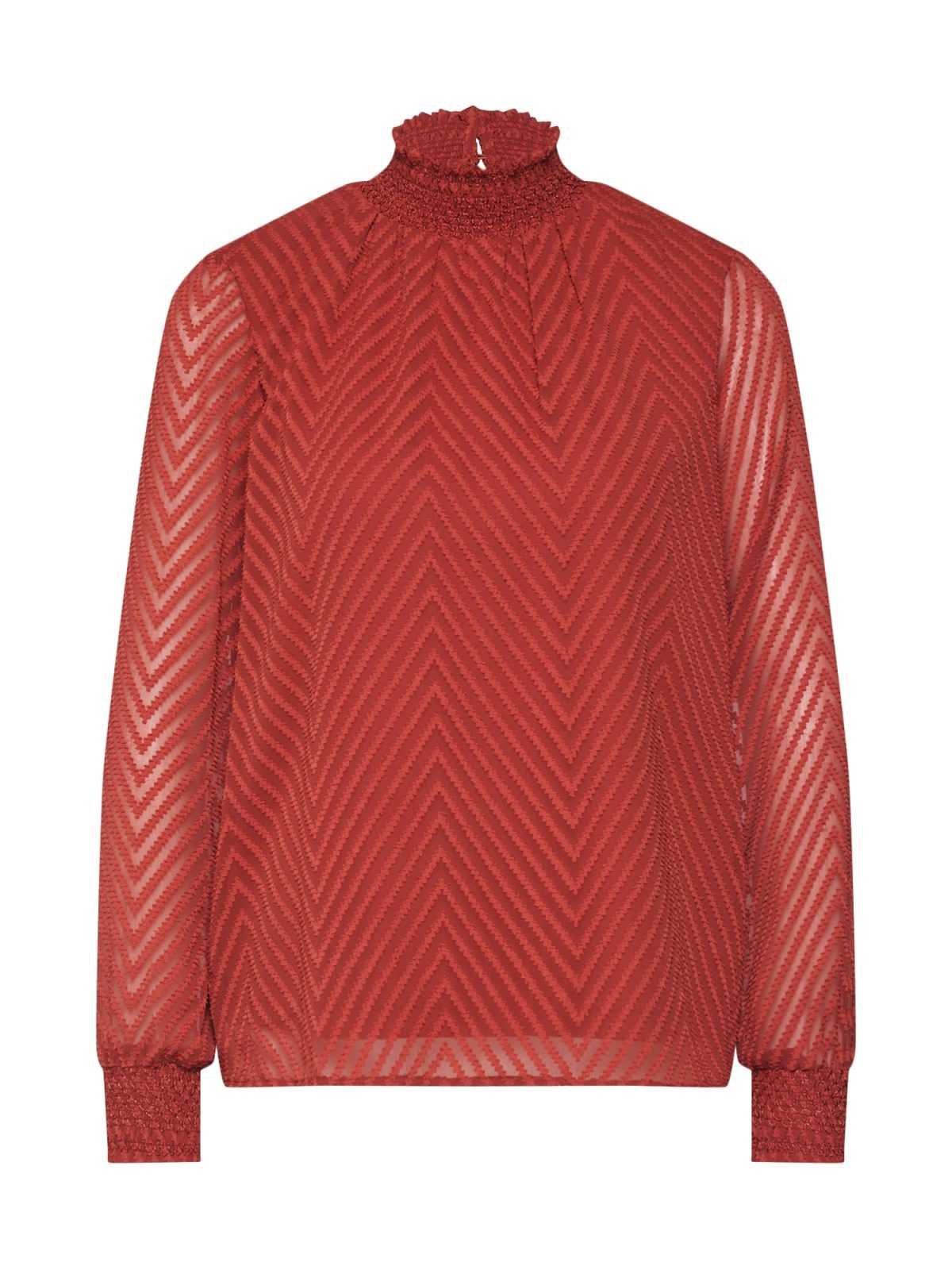 ONLY Bluza 'ONLNEW KAYLA L/S TOP WVN'  vinsko rdeča