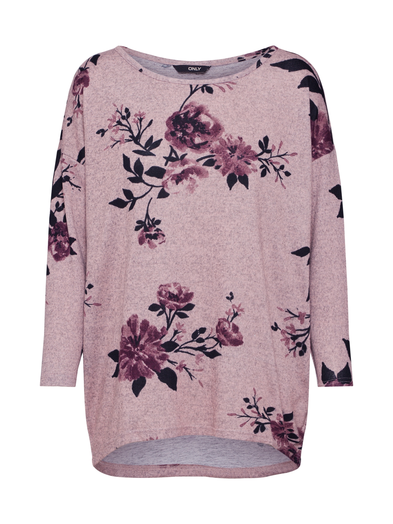 ONLY Majica 'Elcos'  lila / rosé / staro roza / črna