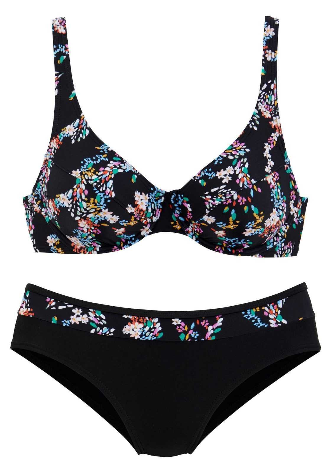 PETITE FLEUR Bikini  mešane barve / črna