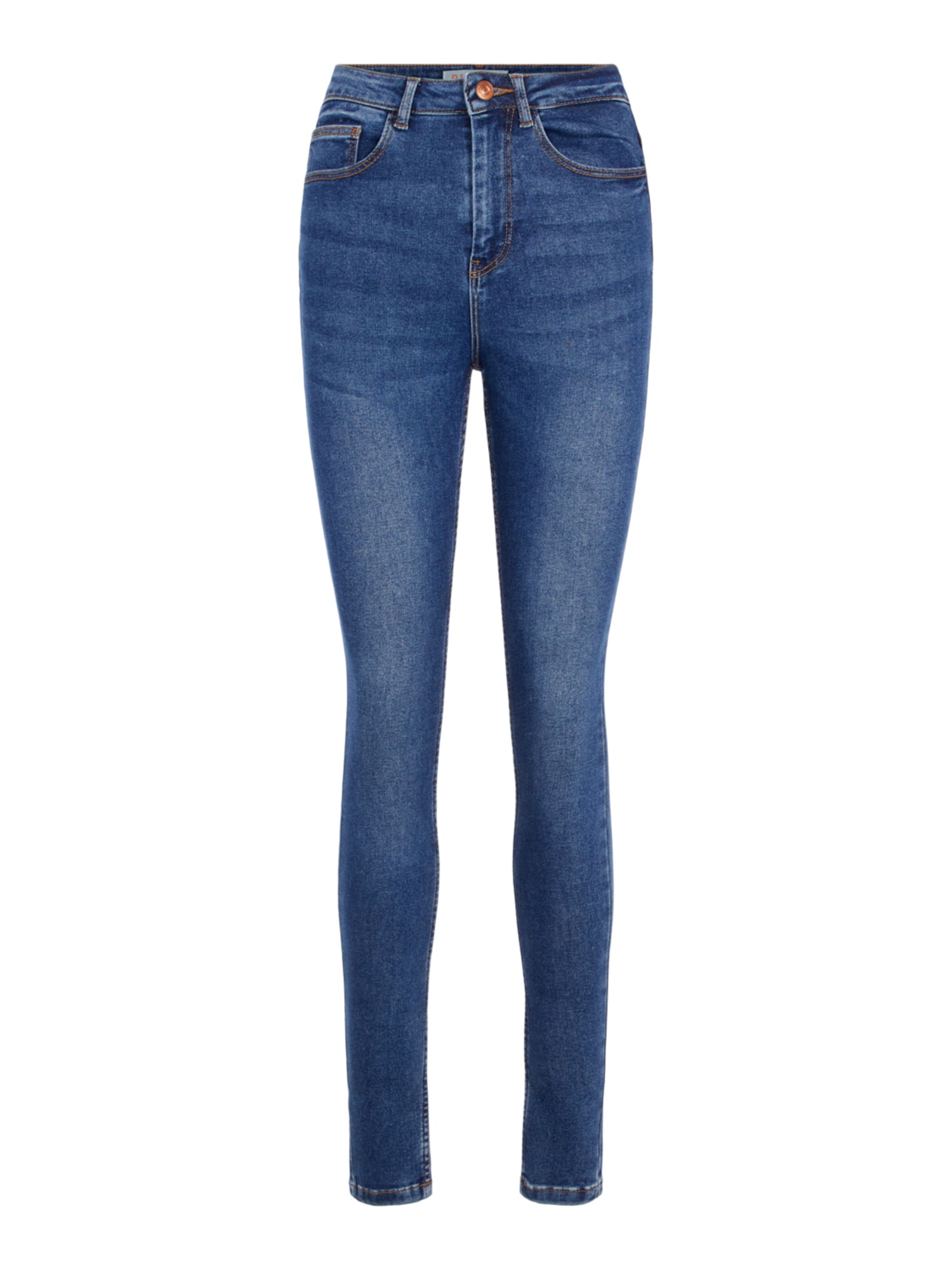 PIECES Kavbojke  moder denim / rjava