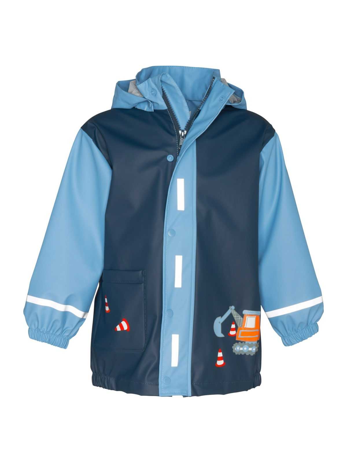 PLAYSHOES Prehodna jakna 'Baustelle'  mornarska / svetlo modra / oranžna / rdeča / bela