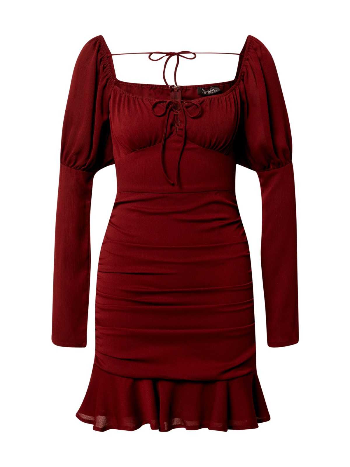 Parallel Lines Obleka  vinsko rdeča