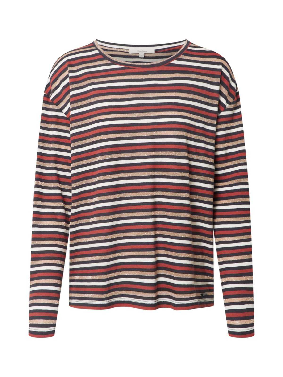 Pepe Jeans Majica 'Lexy'  bež / kostanj rjava / črna / bela