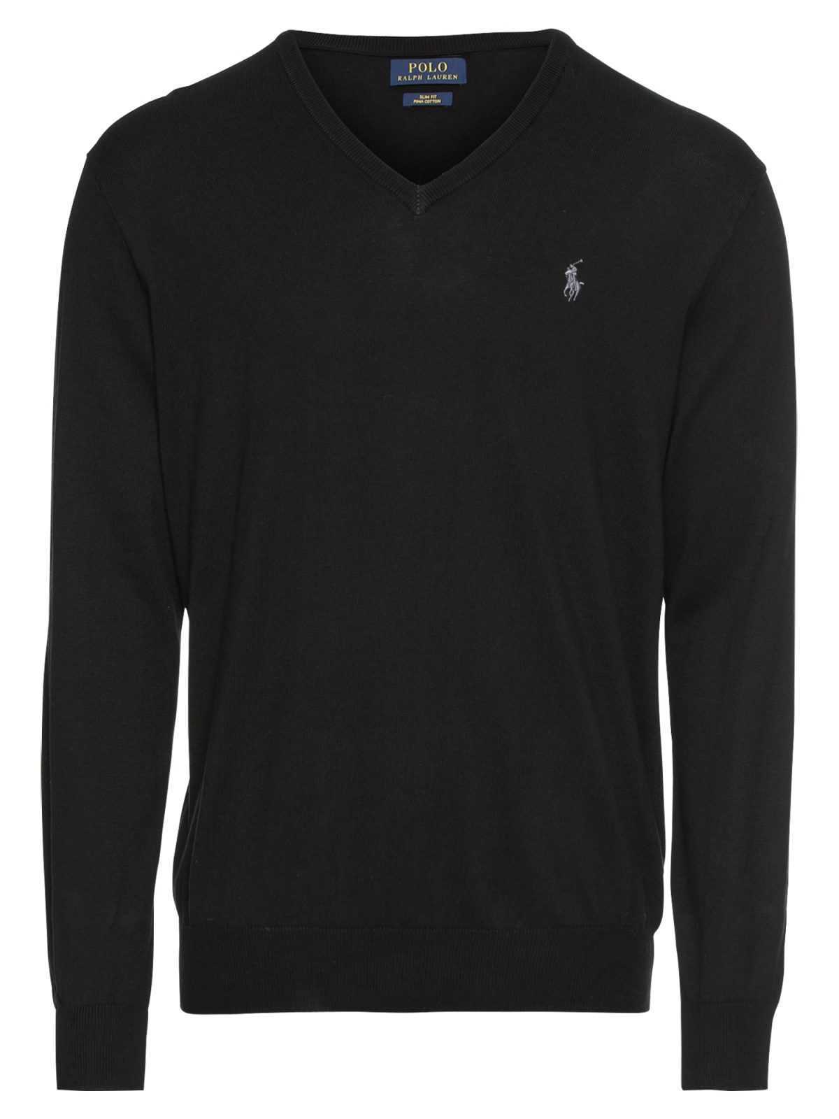 Polo Ralph Lauren Pulover 'LS SF VN PP-LONG SLEEVE-SWEATER'  črna
