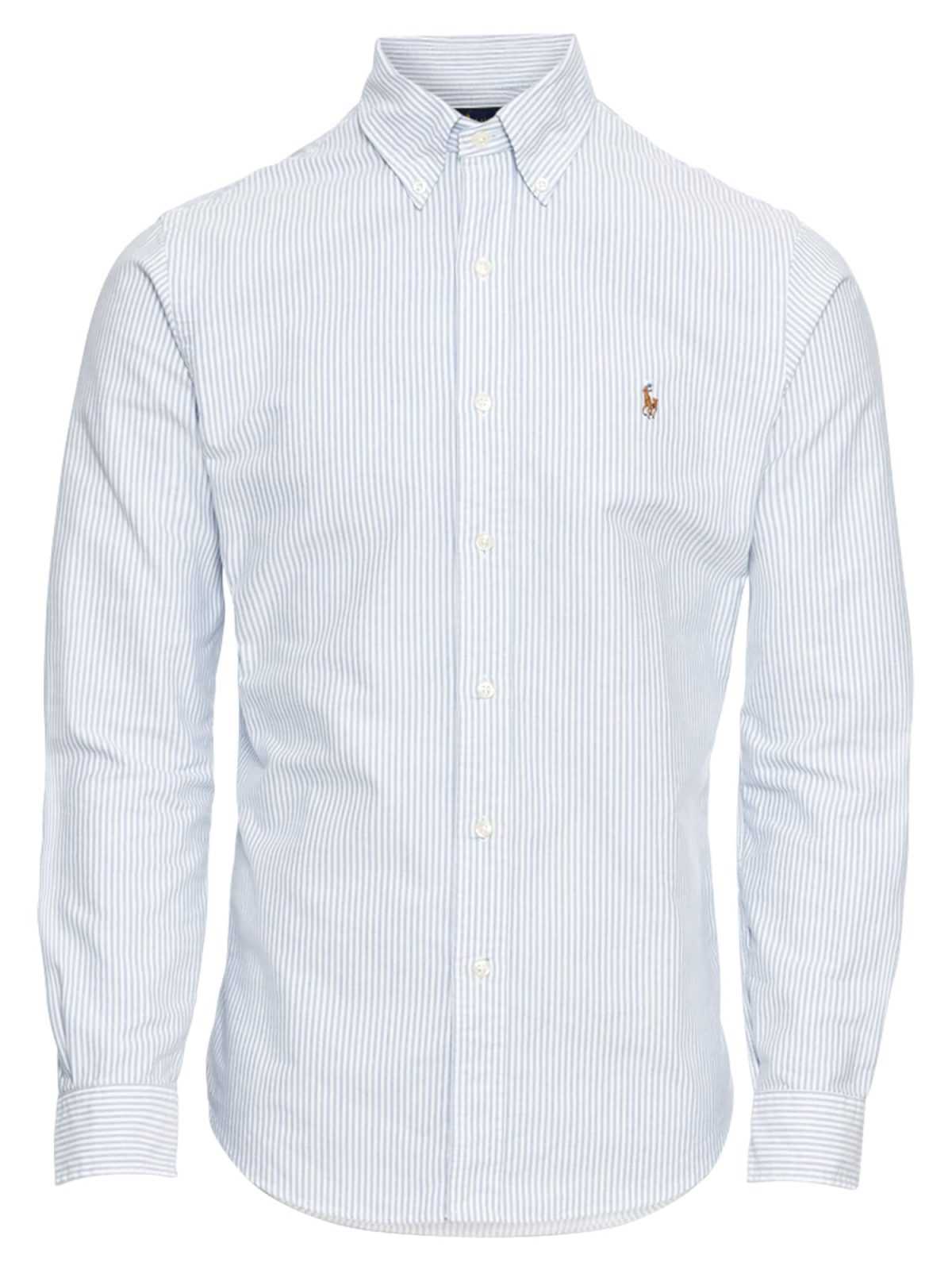 Polo Ralph Lauren Srajca 'SL BD PPC SP-LONG SLEEVE-SPORT SHIRT'  modra / bela
