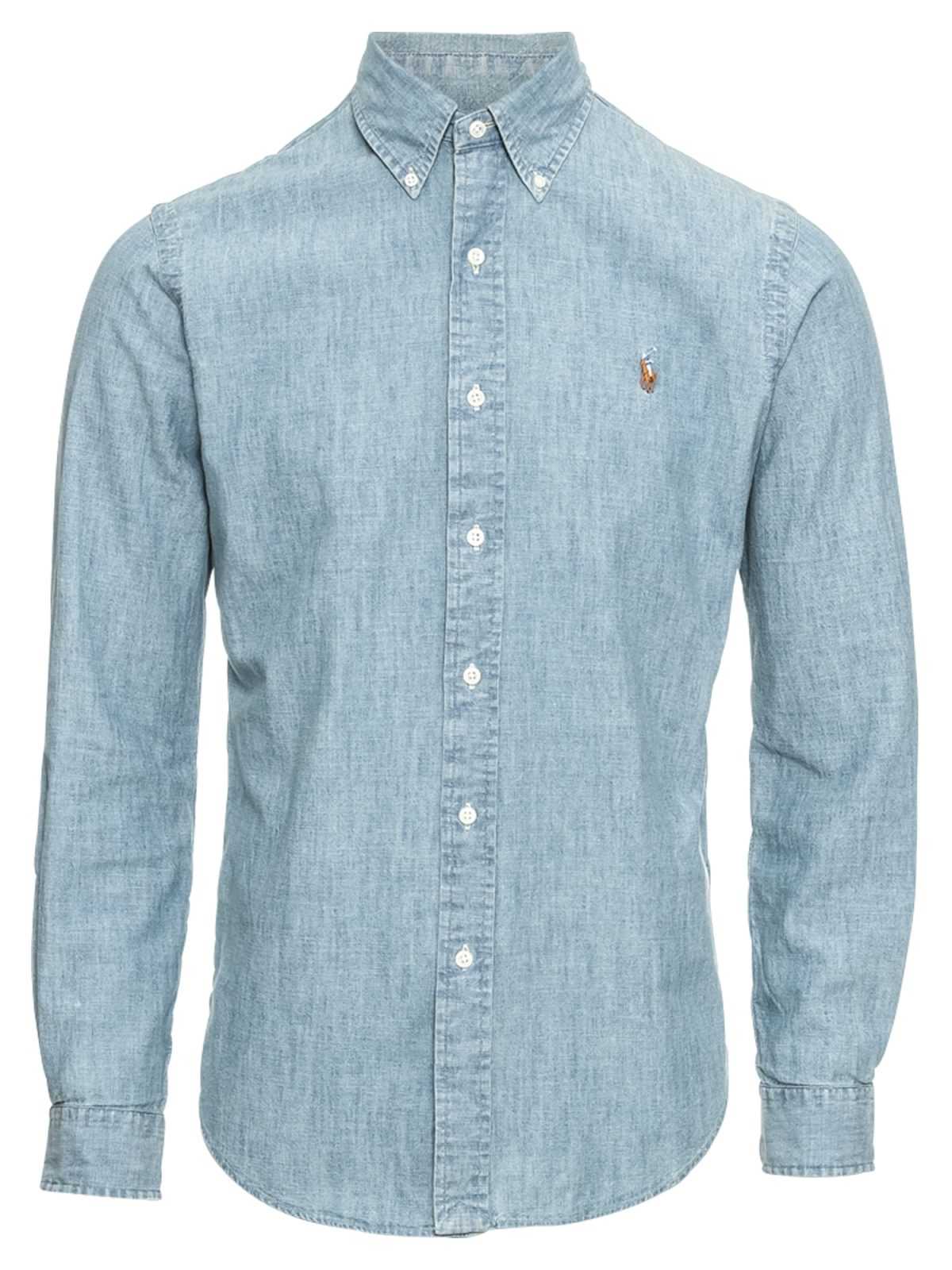 Polo Ralph Lauren Srajca  cijansko modra / karamel / bela