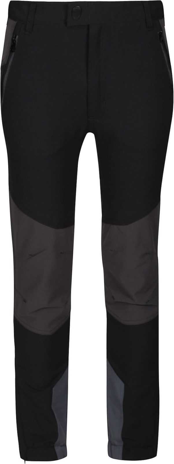 REGATTA Funkcionalne hlače 'Tech Mountain'  temno siva / temno siva / črna