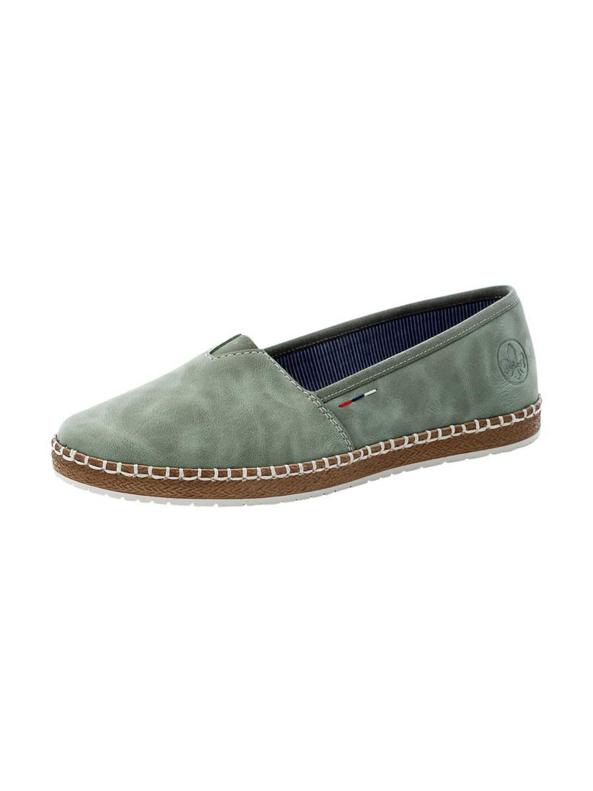 RIEKER Espadrile  pastelno zelena