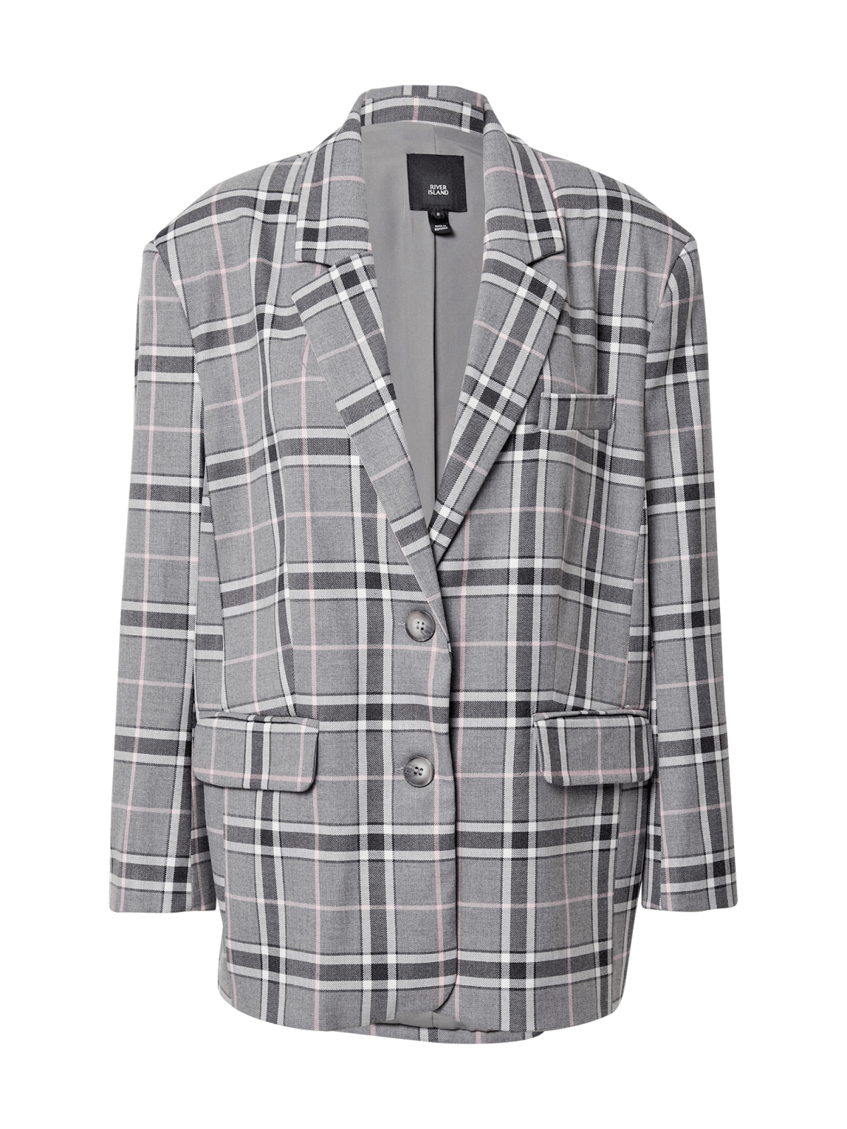 River Island Blazer  siva / roza / bela