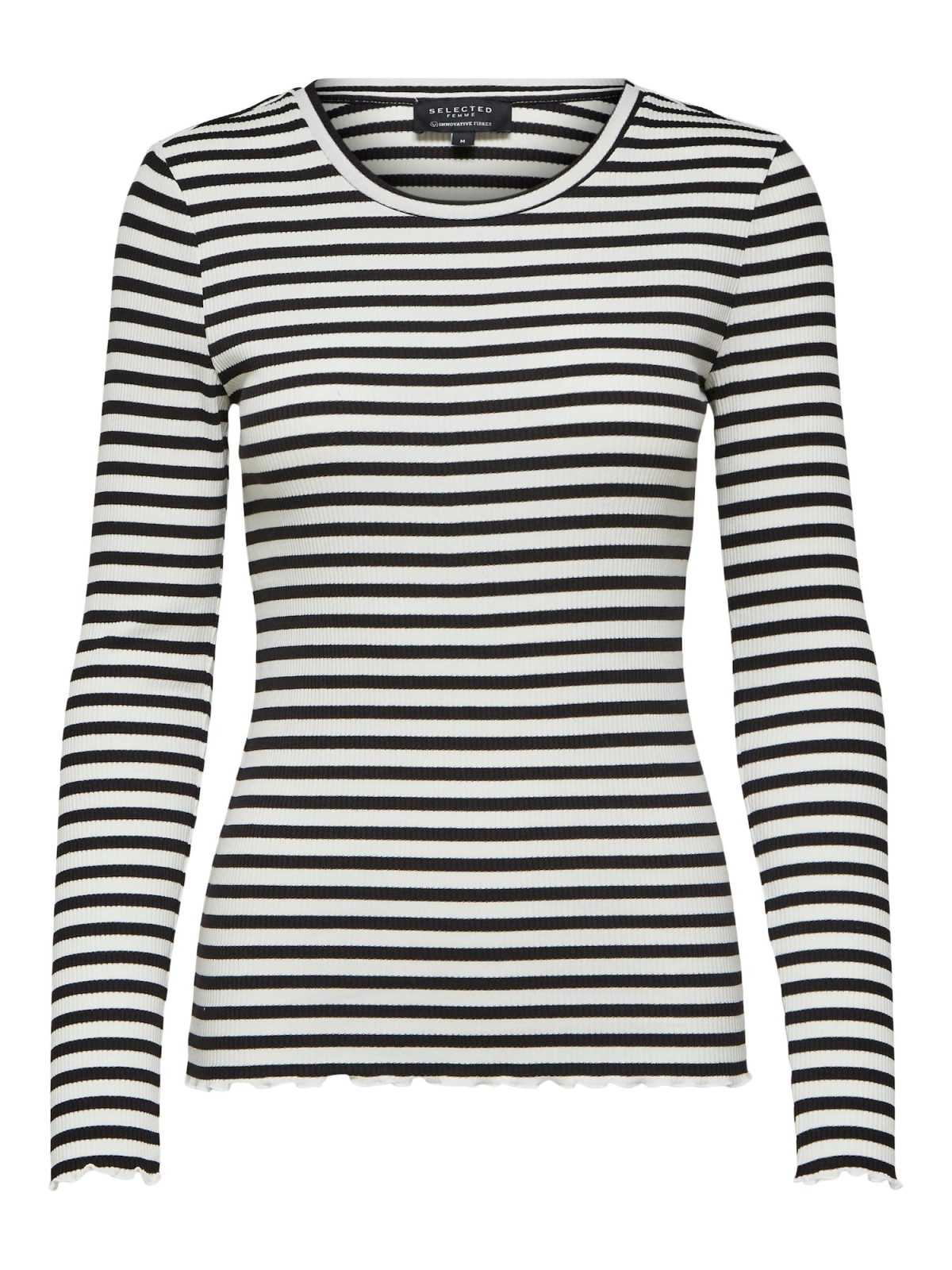 SELECTED FEMME Majica 'ANNA'  črna / bela