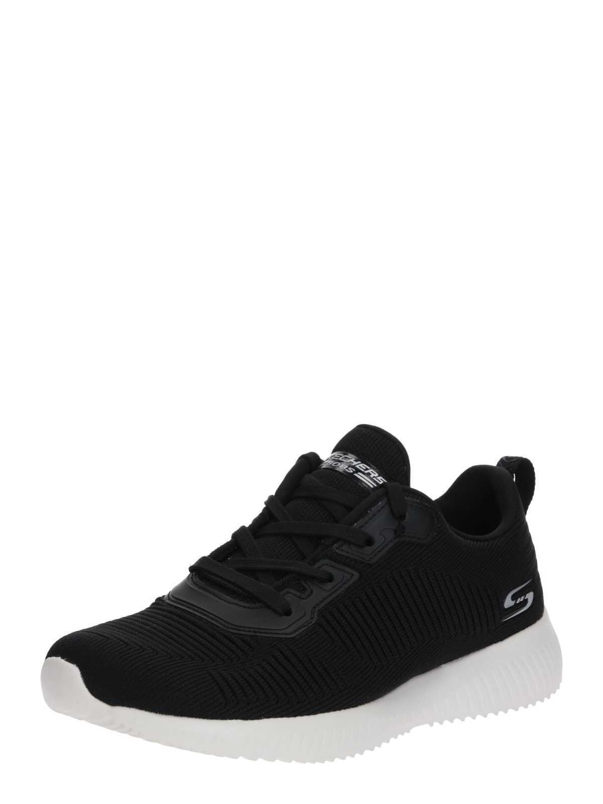 SKECHERS Nizke superge 'Bobs Squad'  črna / bela