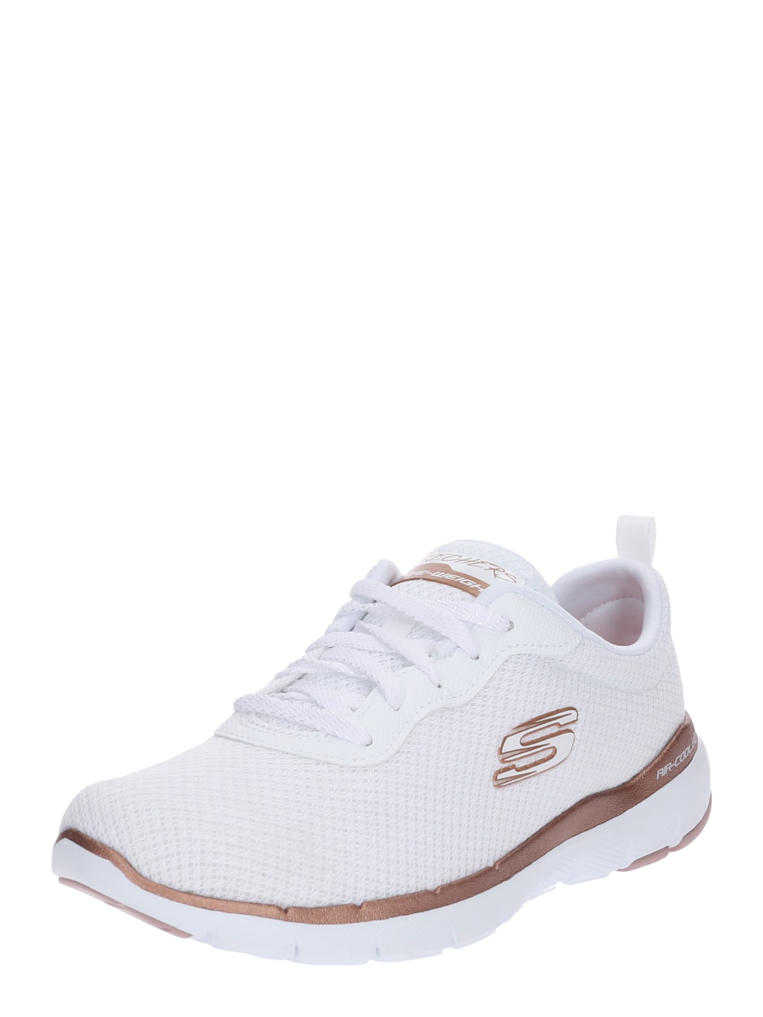 SKECHERS Nizke superge 'Flex Appeal 3.0'  bronasta / bela