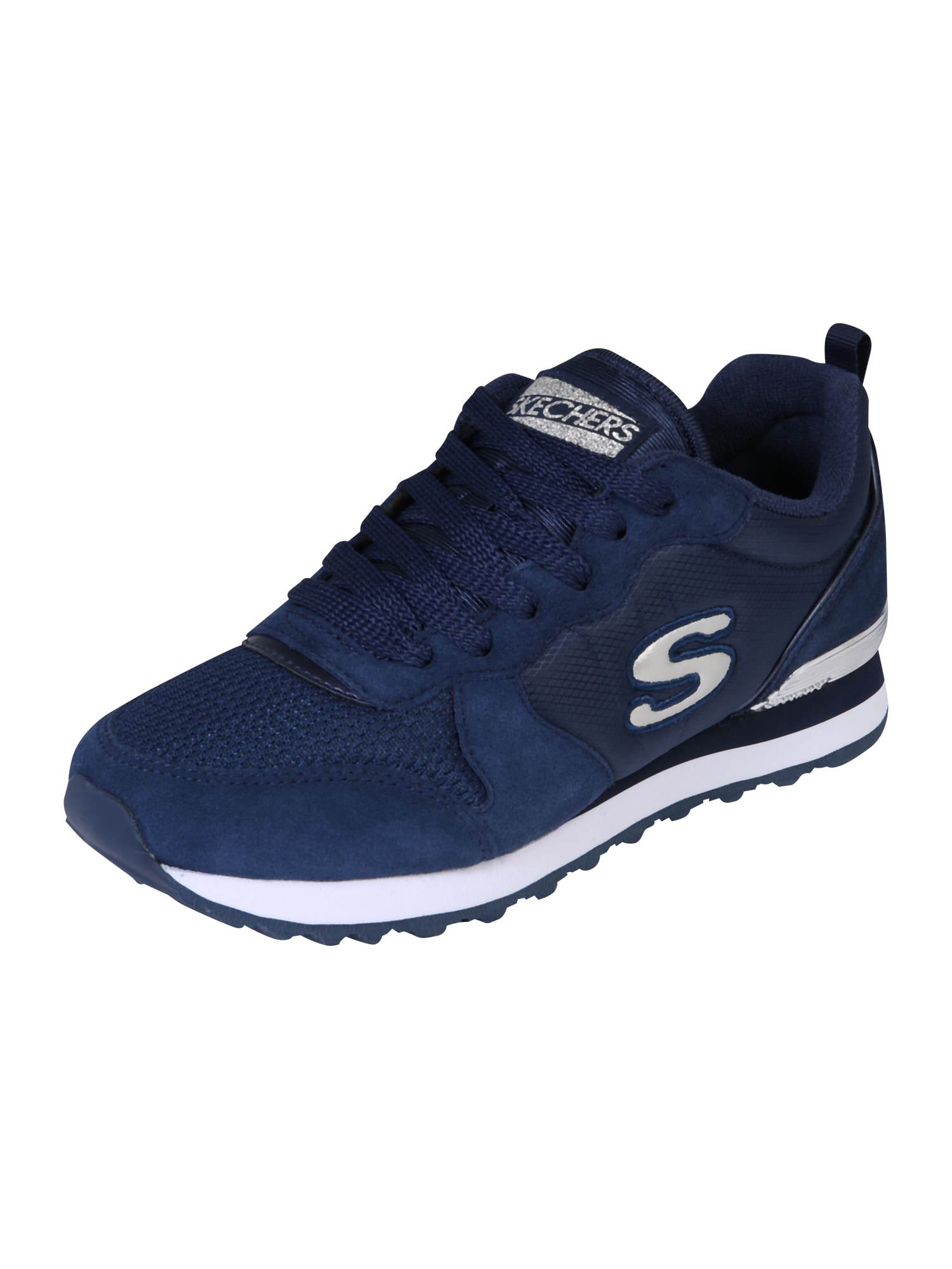 SKECHERS Nizke superge  mornarska / naravno bela