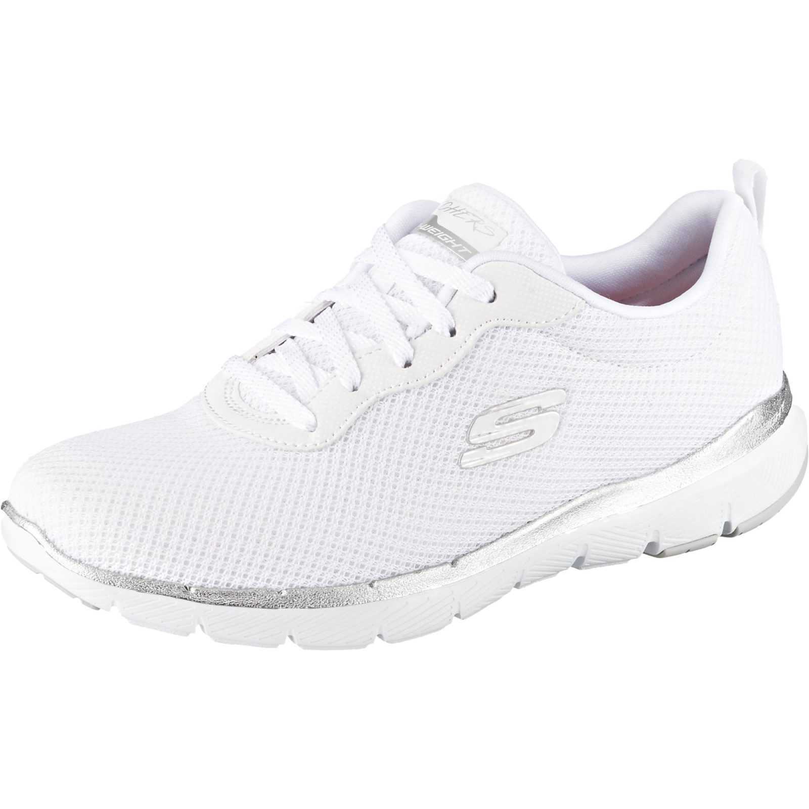 SKECHERS Nizke superge  srebrna / bela