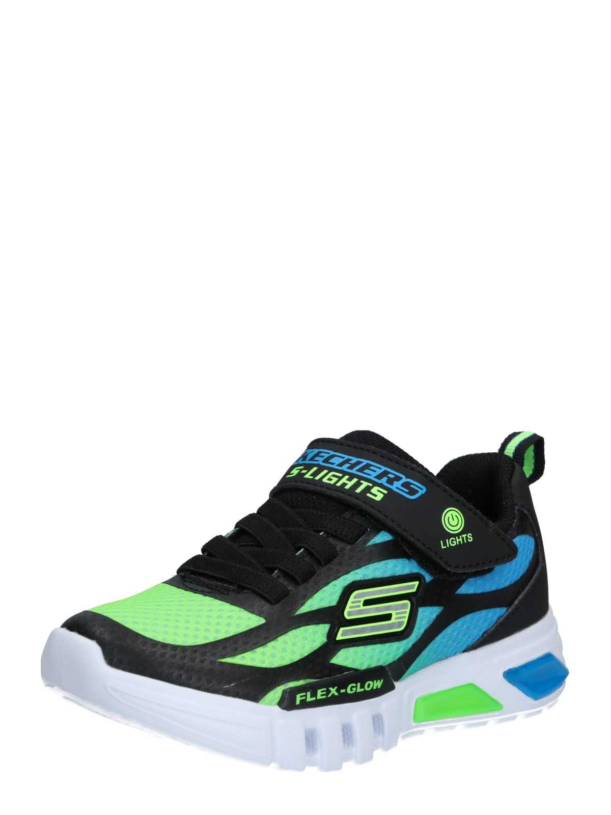SKECHERS Superge  nebeško modra / neonsko zelena / črna