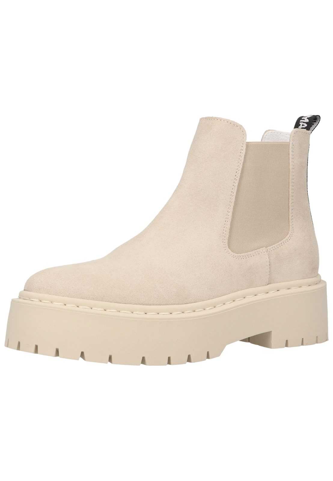STEVE MADDEN Chelsea škornji  bež / črna / bela