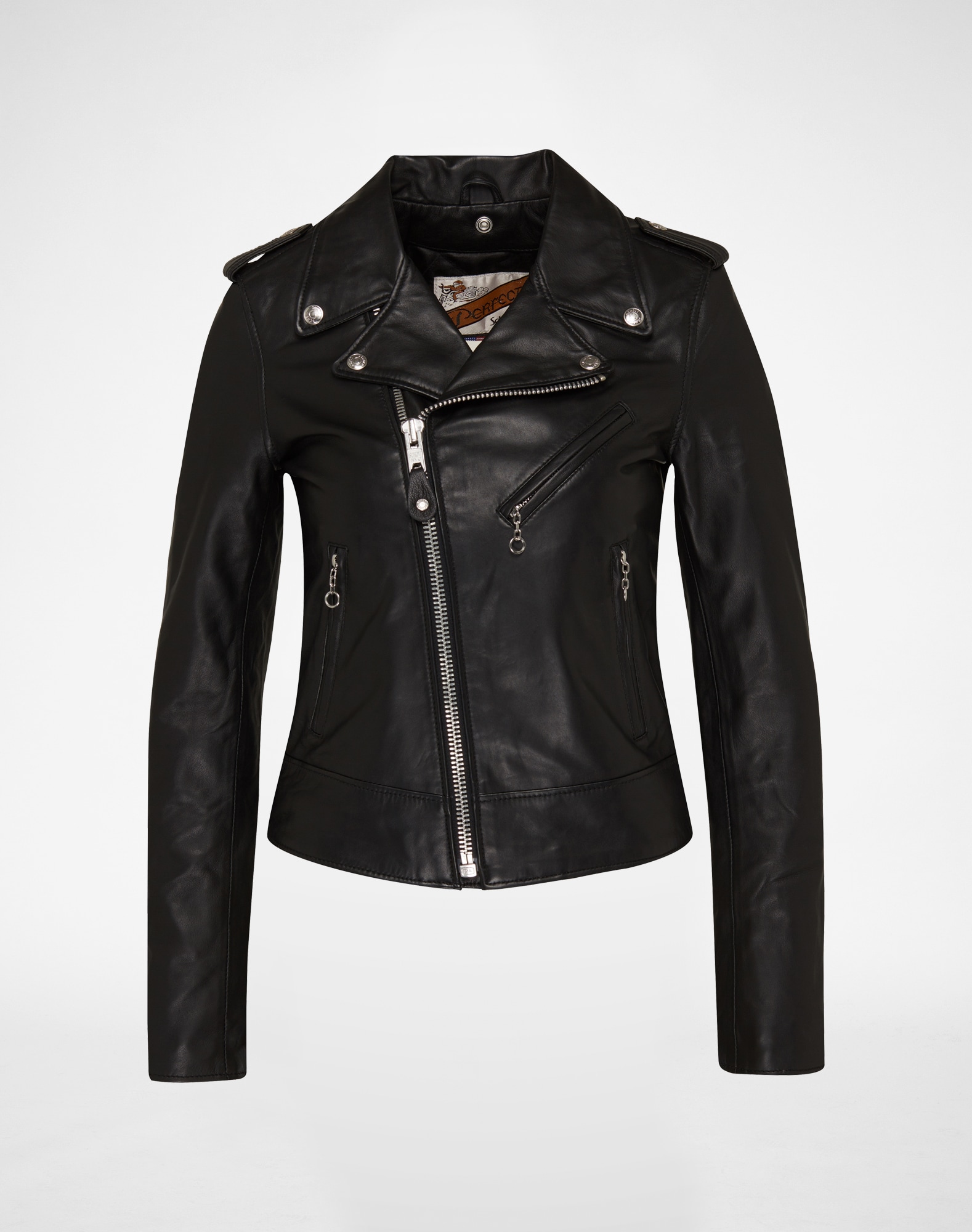 Schott NYC Prehodna jakna 'LCW1601D'  črna