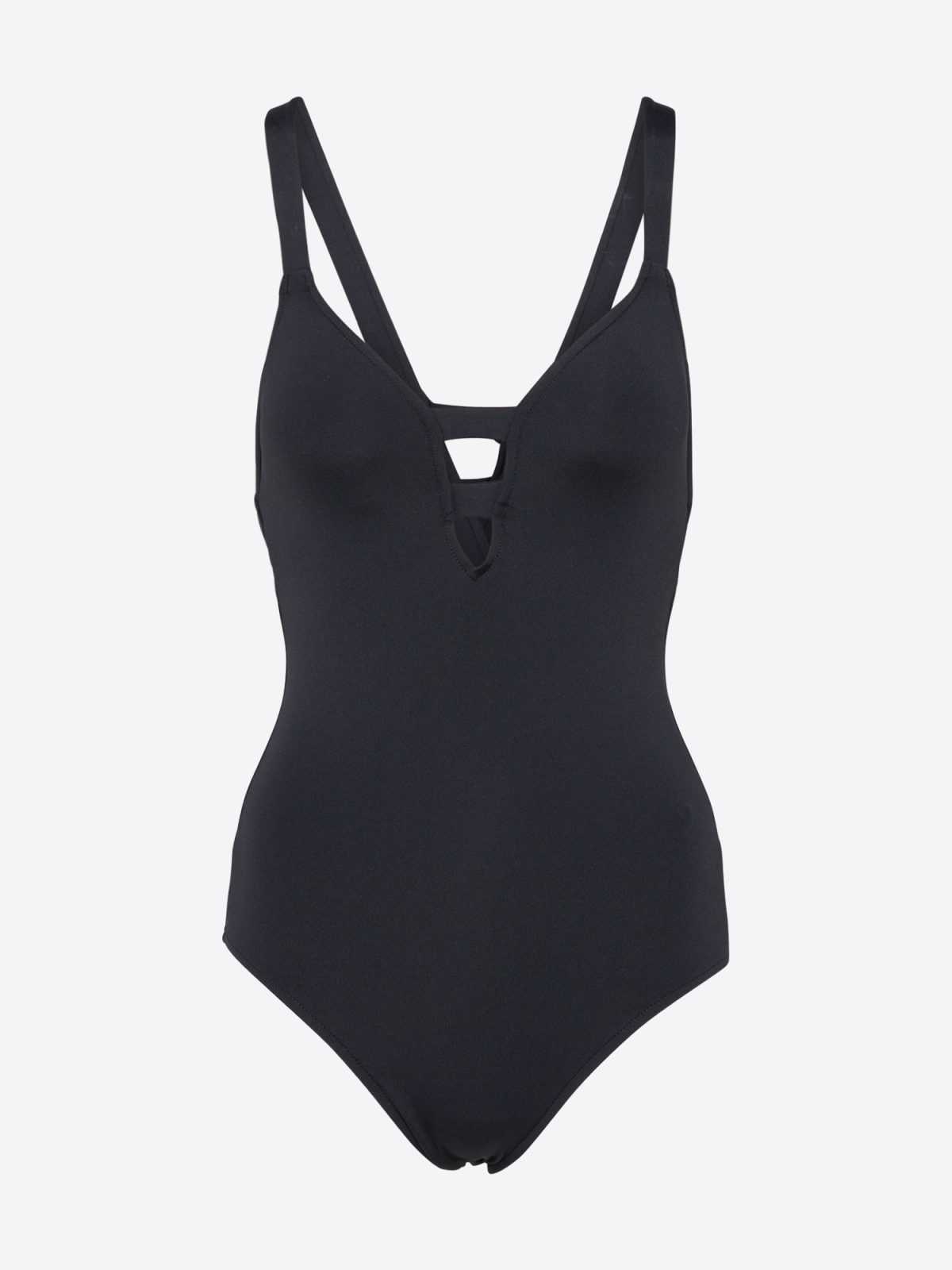 Seafolly Enodelne kopalke 'Active Deep "V" Maillot'  črna