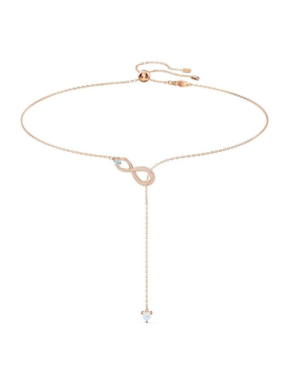 Swarovski Verižica  rožnato zlata / transparentna