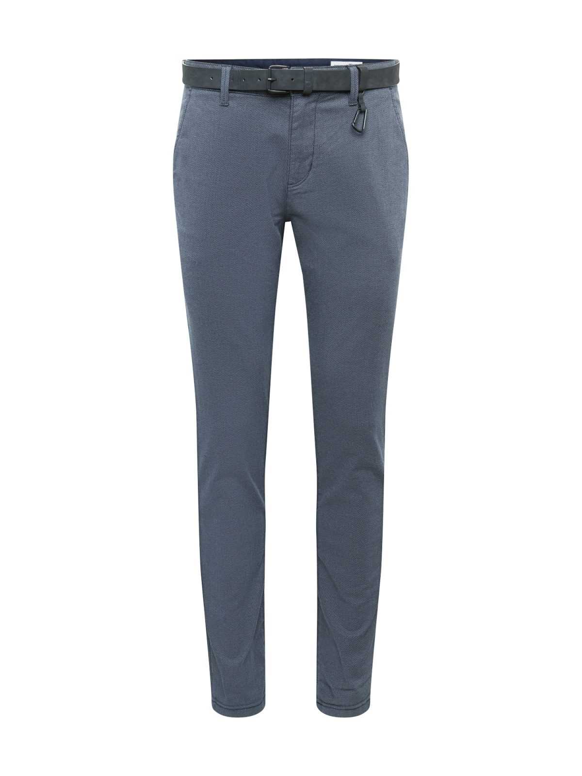 TOM TAILOR DENIM Chino hlače  antracit / bela