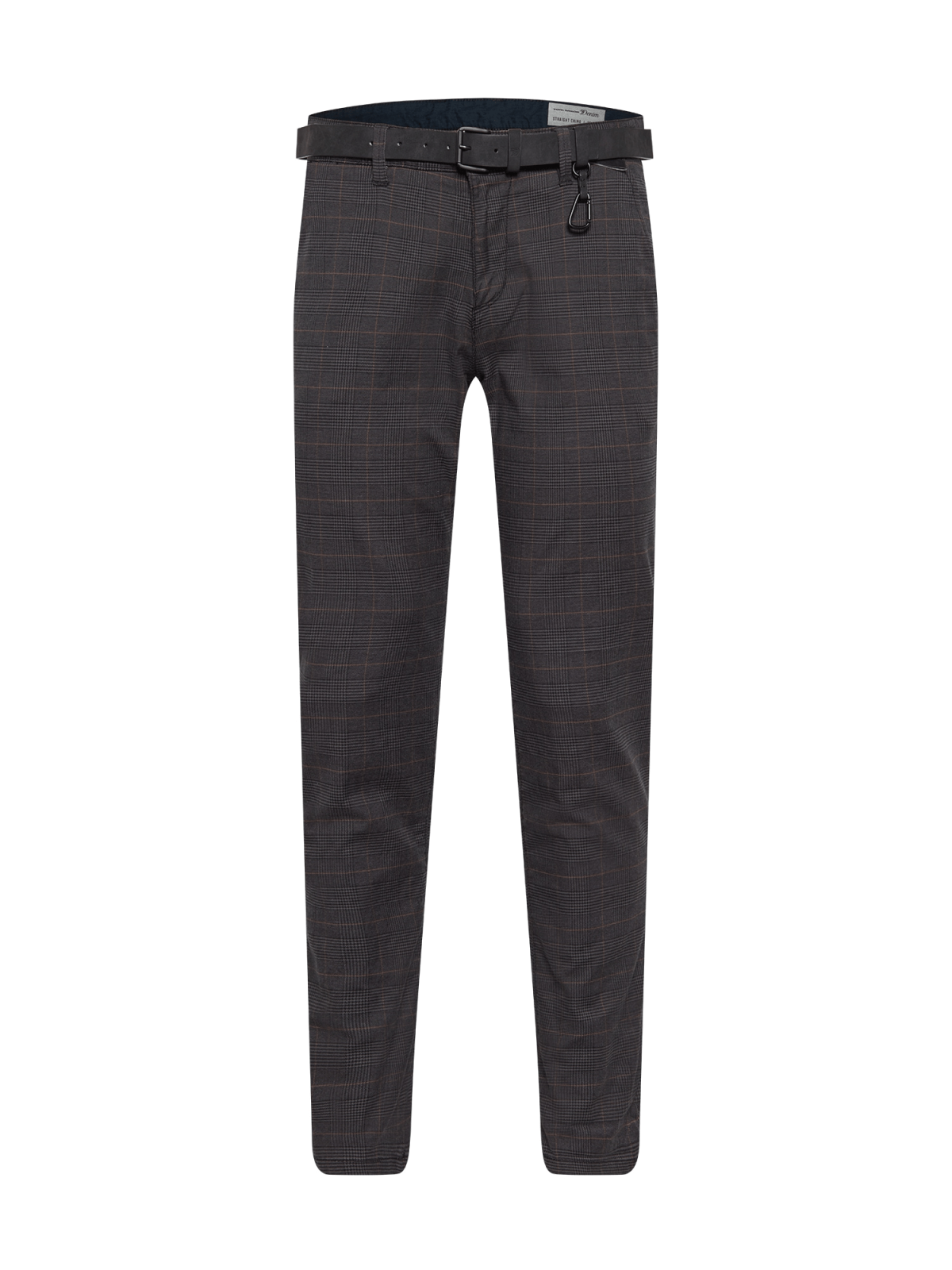 TOM TAILOR DENIM Chino hlače  svetlo rjava / antracit / temno siva