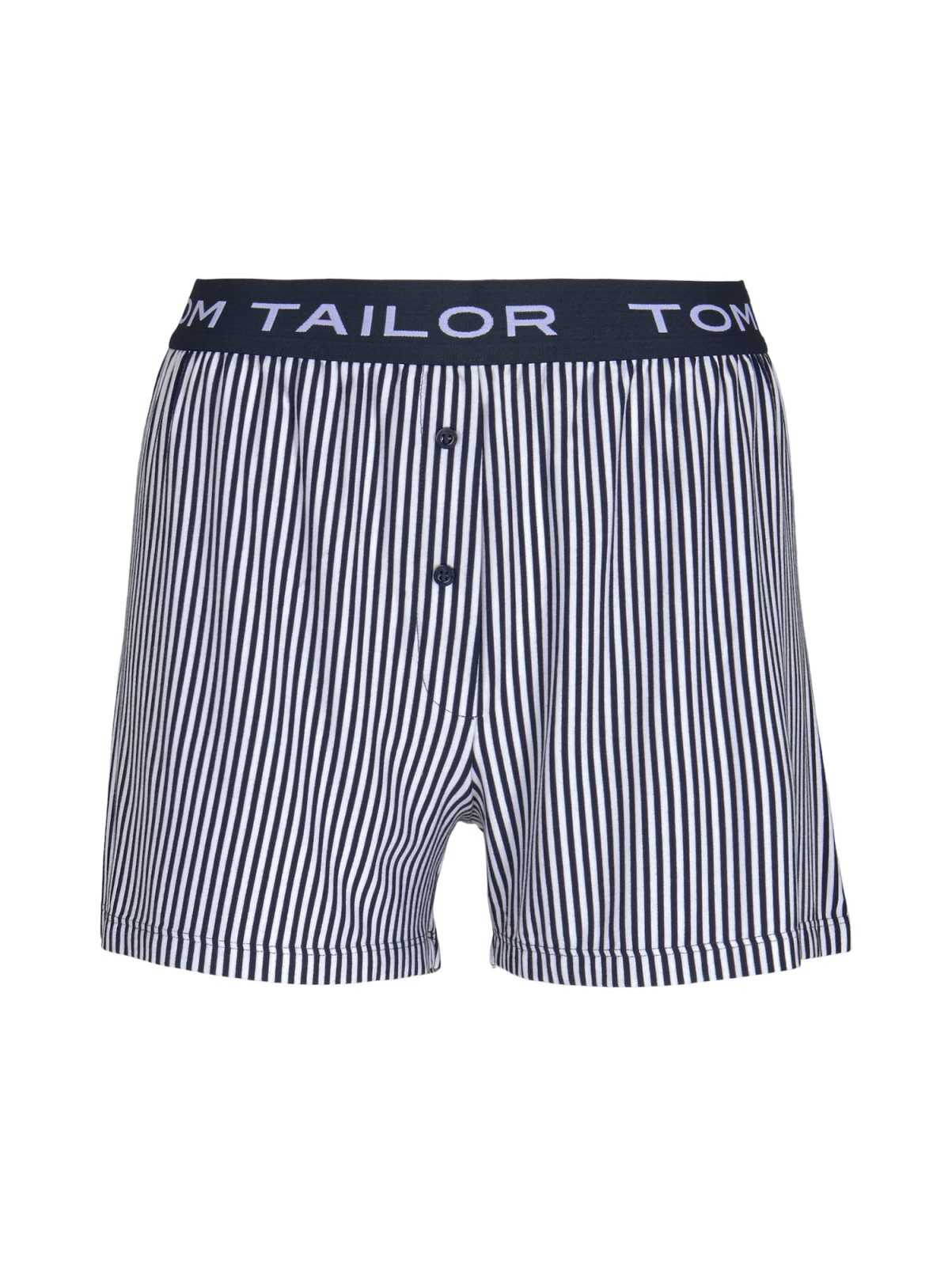 TOM TAILOR Spodnji del pižame  mornarska / bela
