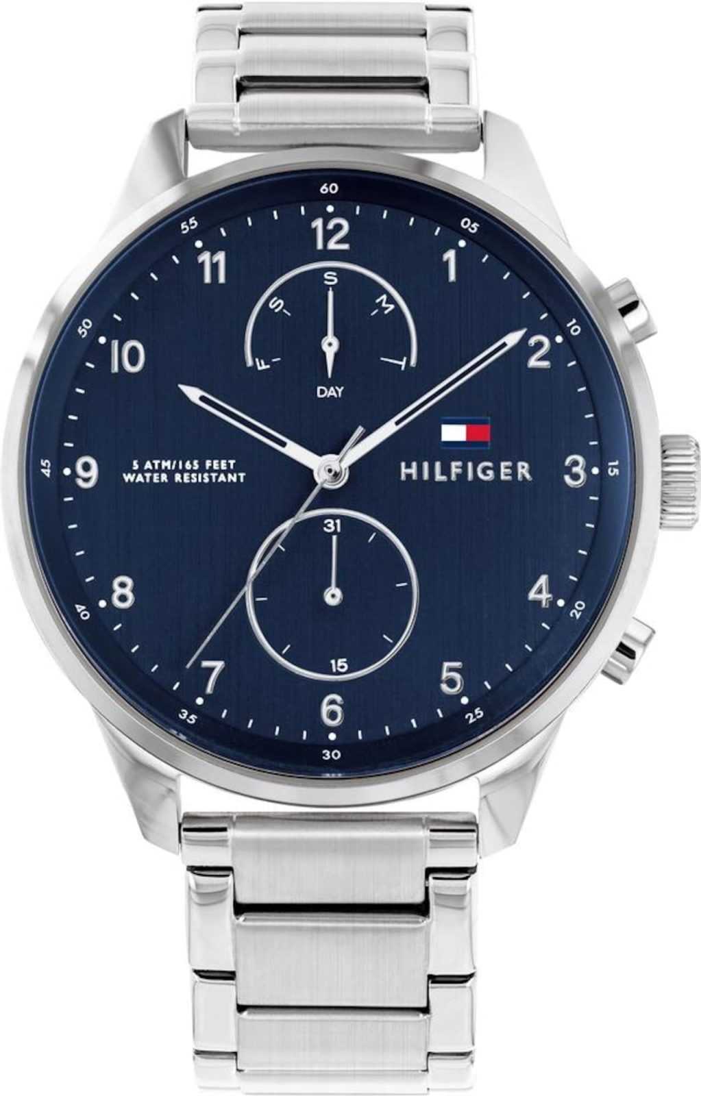 TOMMY HILFIGER Analogna ura  safir / srebrna