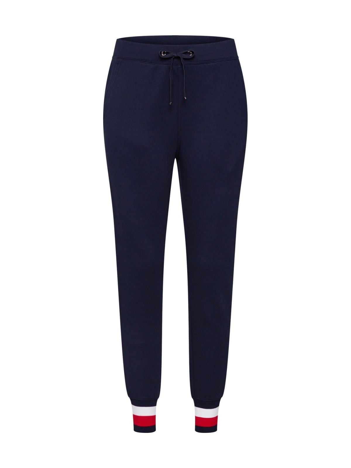 TOMMY HILFIGER Hlače 'Heritage'  temno modra / rdeča / bela
