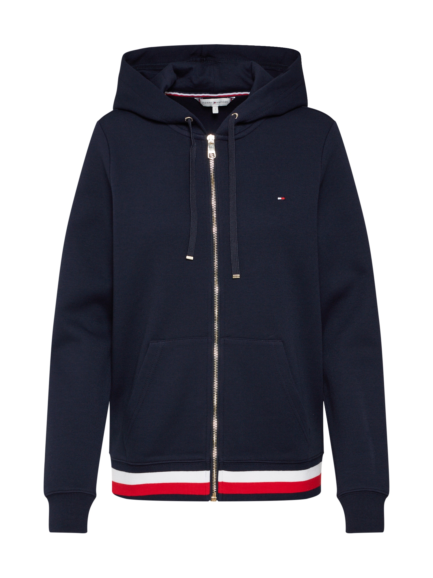 TOMMY HILFIGER Jopa na zadrgo  temno modra / rdeča / bela