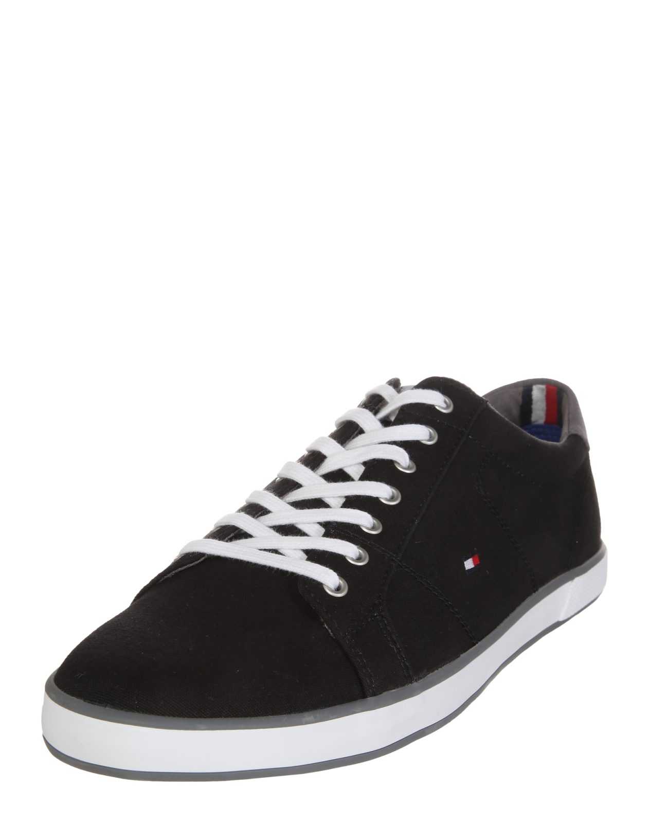 TOMMY HILFIGER Nizke superge 'H2285ARLOW 1D'  črna / bela