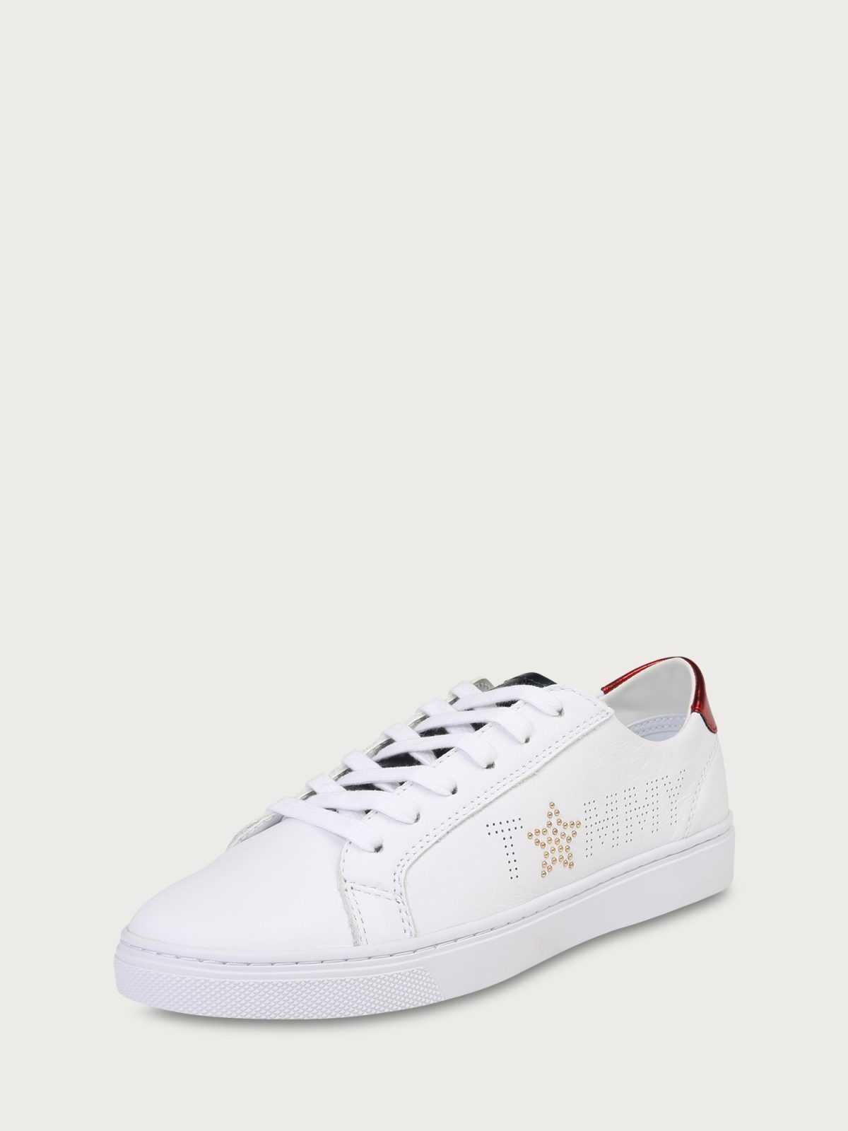 TOMMY HILFIGER Nizke superge 'Star Metallic'  mornarska / rdeča / bela