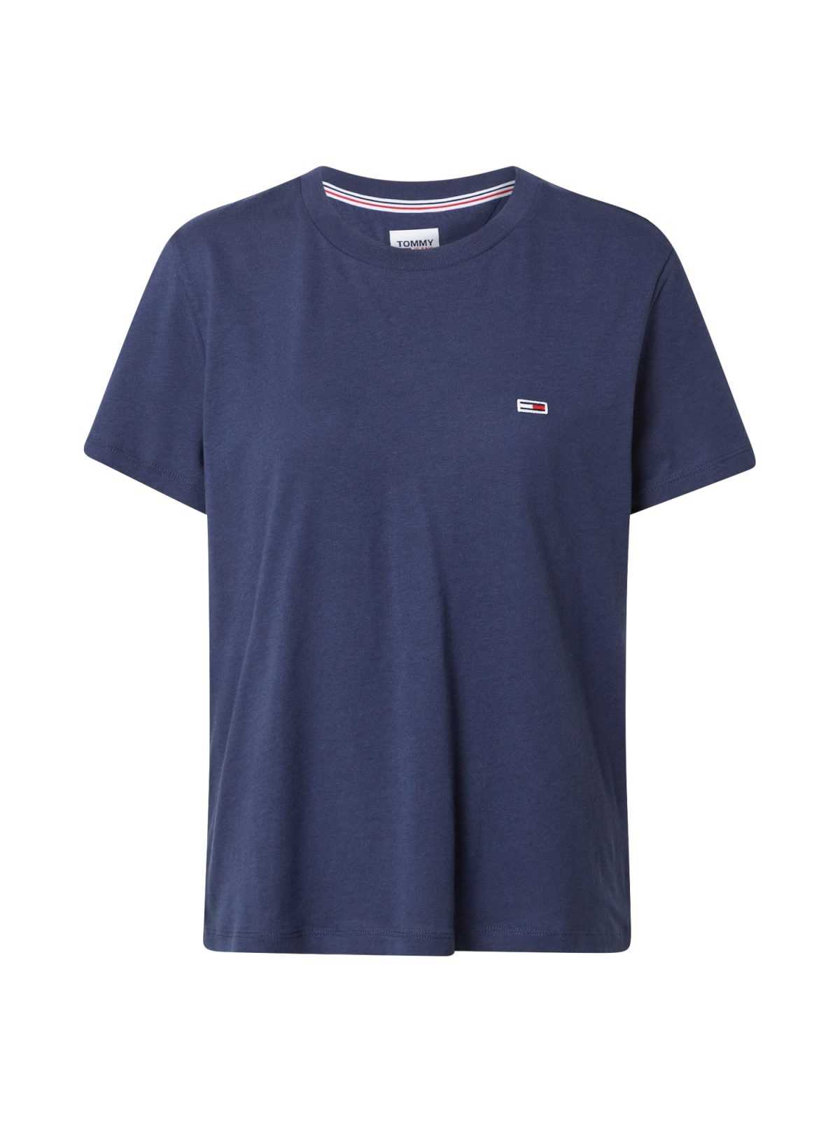 Tommy Jeans Majica  mornarska / ognjeno rdeča / bela
